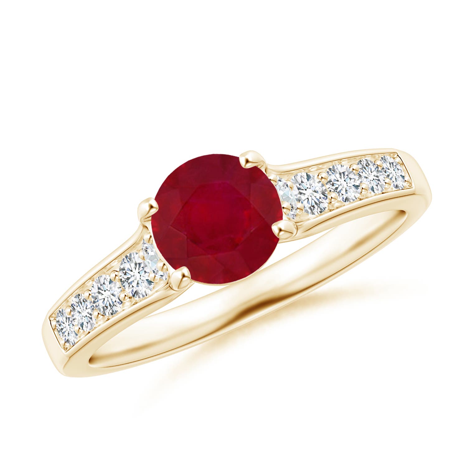 AA - Ruby / 1.38 CT / 14 KT Yellow Gold