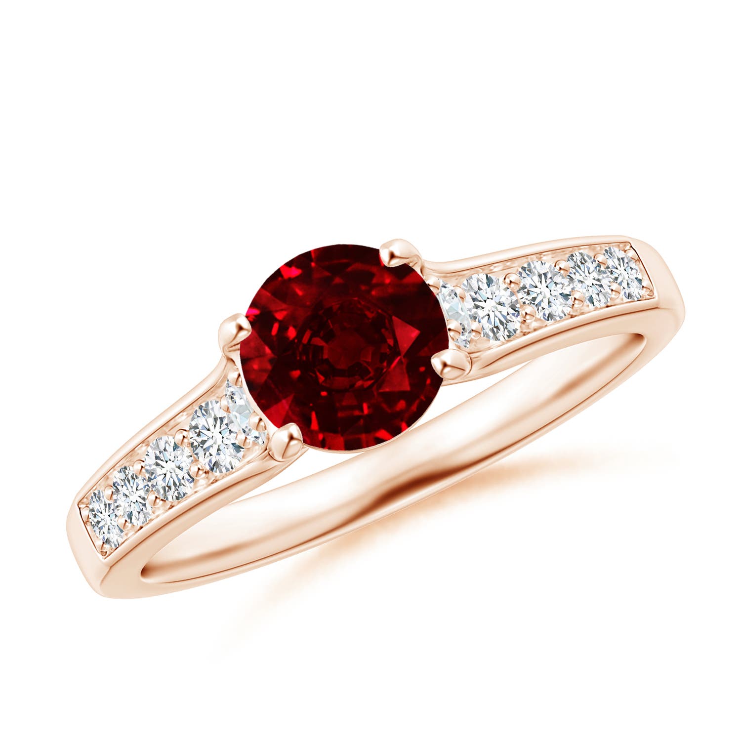 AAAA - Ruby / 1.38 CT / 14 KT Rose Gold