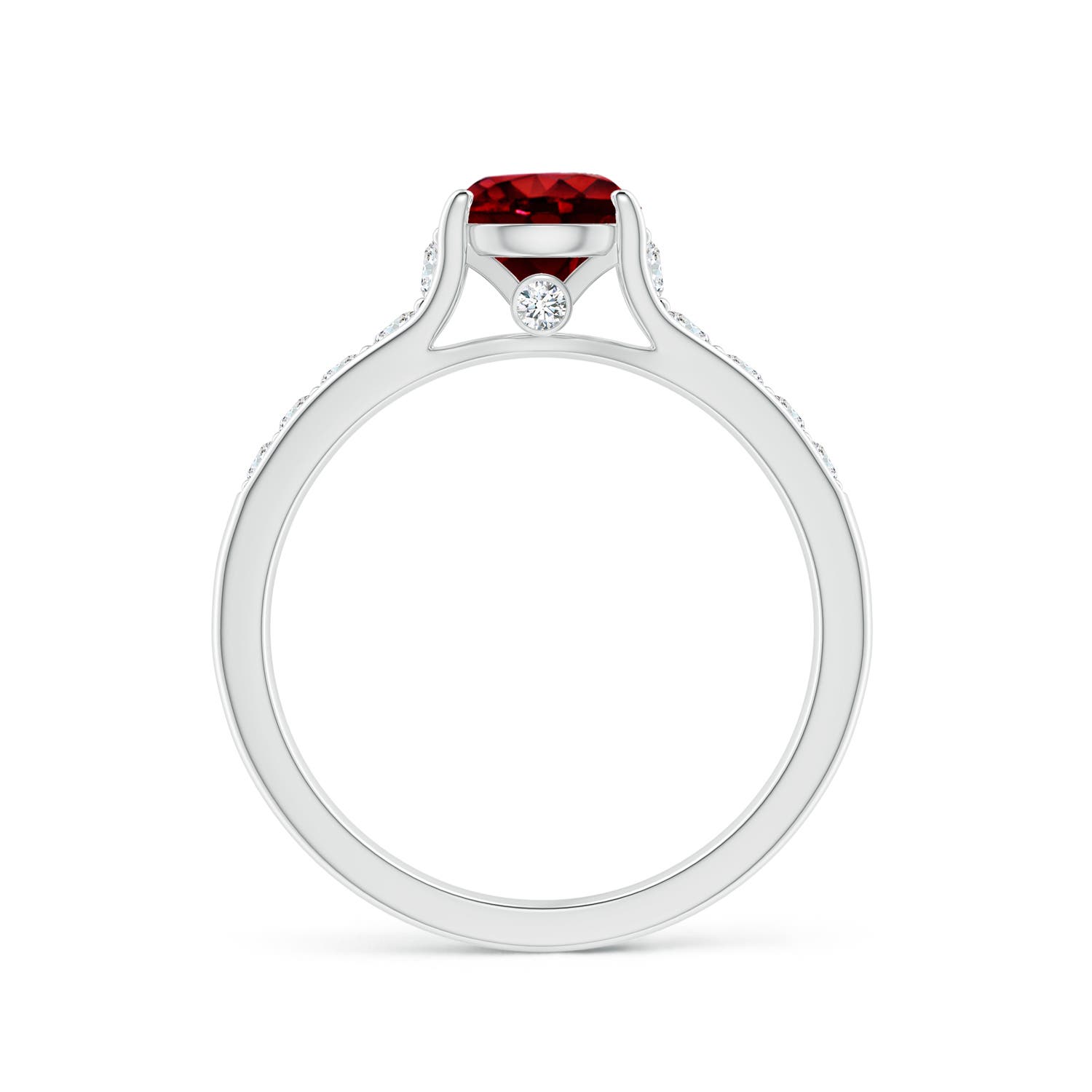 AAAA - Ruby / 1.38 CT / 14 KT White Gold