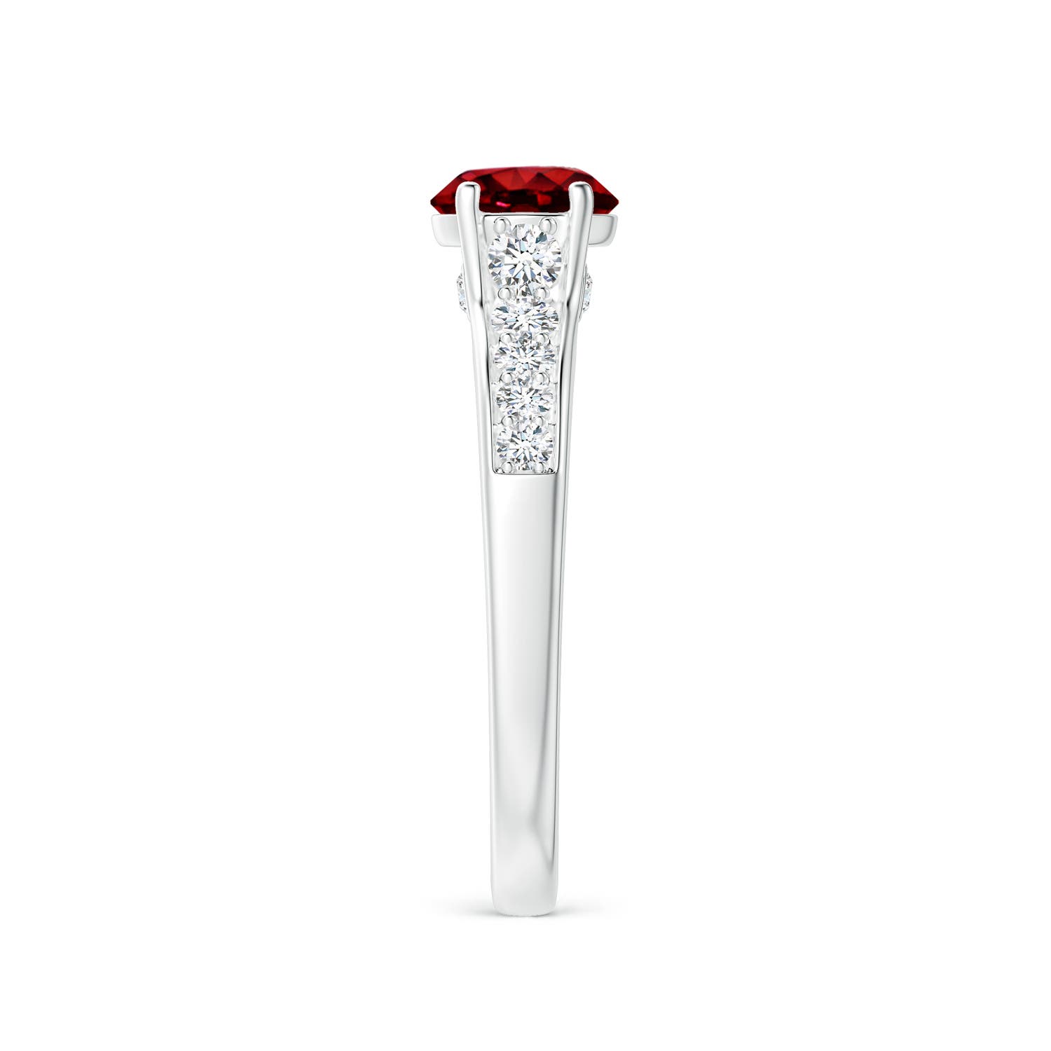 AAAA - Ruby / 1.38 CT / 14 KT White Gold