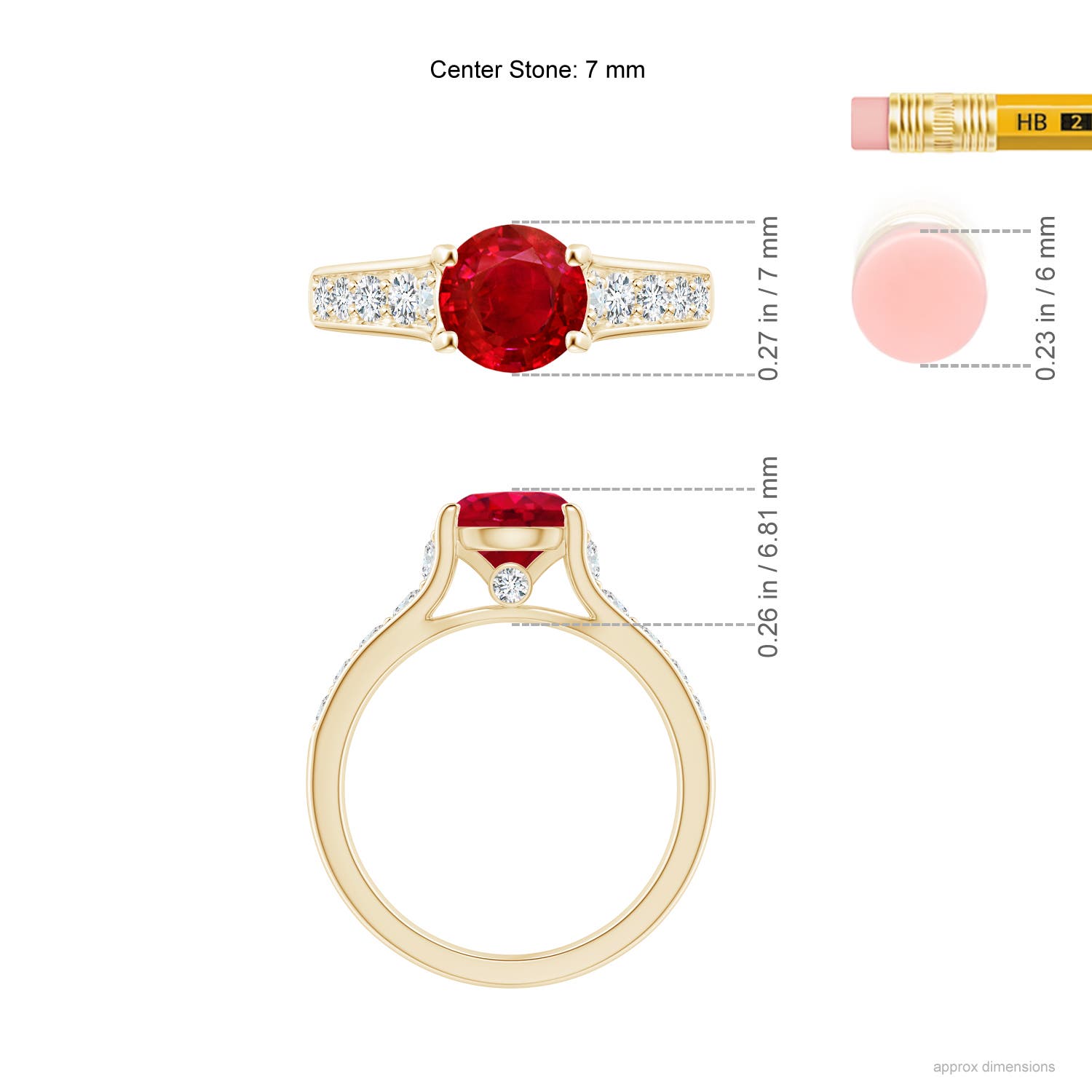 AAA - Ruby / 1.94 CT / 14 KT Yellow Gold