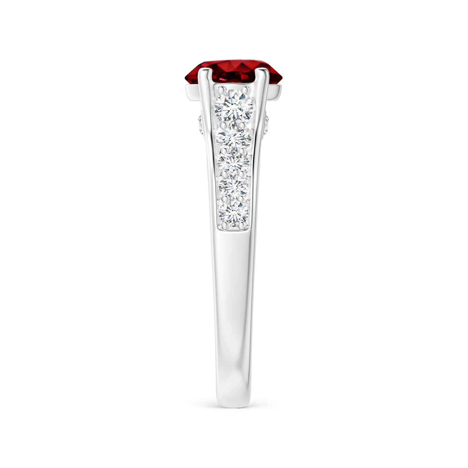 AAAA - Ruby / 1.94 CT / 14 KT White Gold