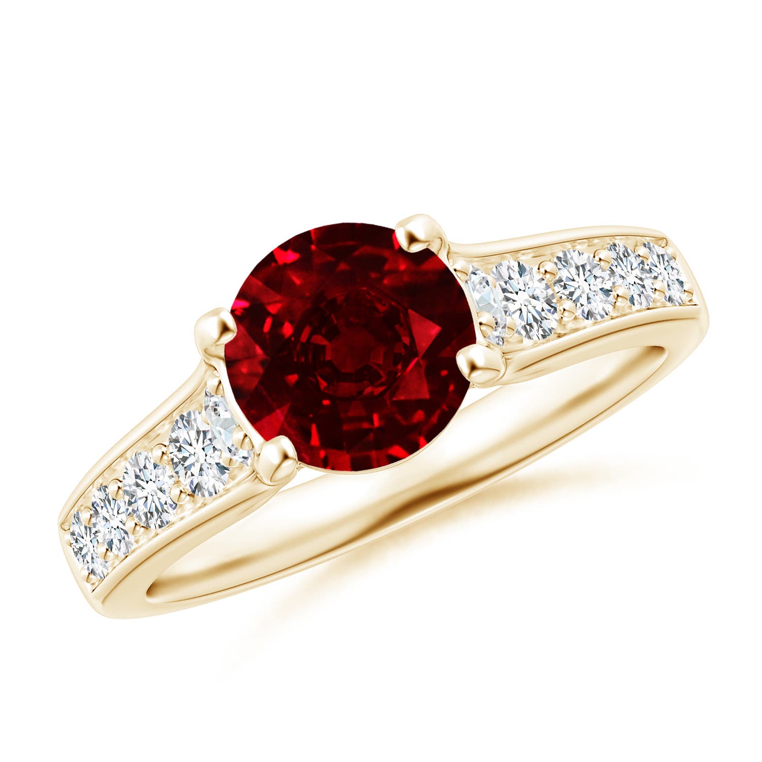 AAAA - Ruby / 1.94 CT / 14 KT Yellow Gold