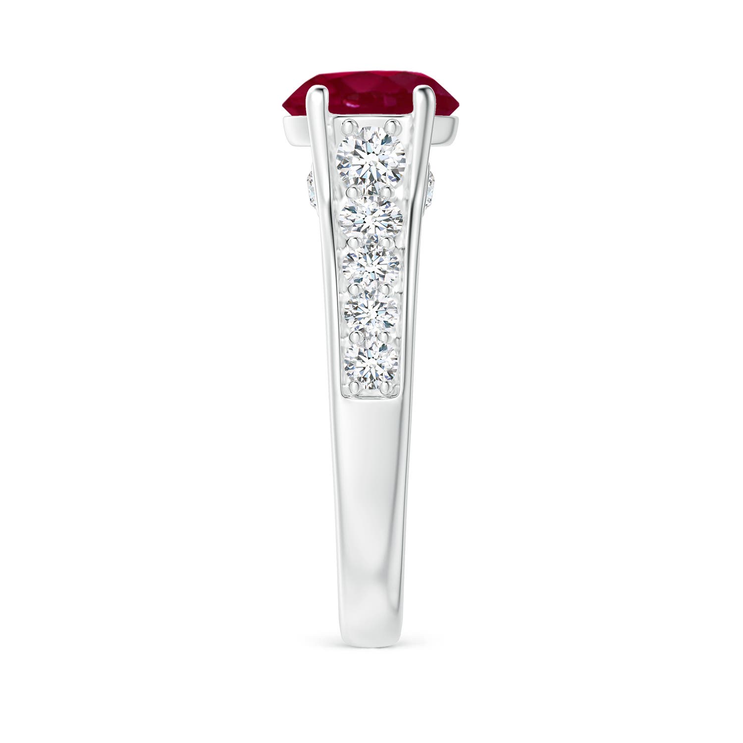 A - Ruby / 2.8 CT / 14 KT White Gold