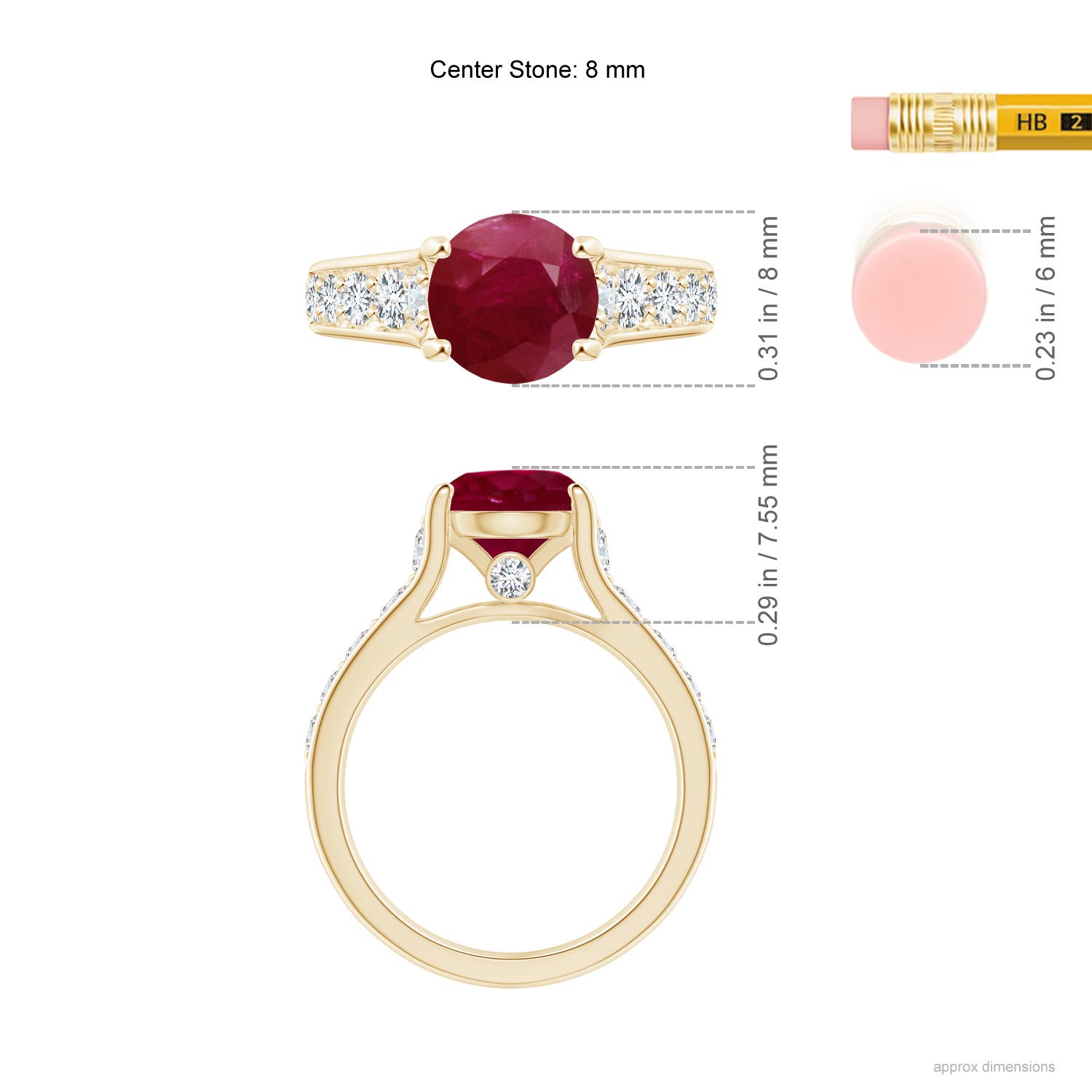 A - Ruby / 2.8 CT / 14 KT Yellow Gold