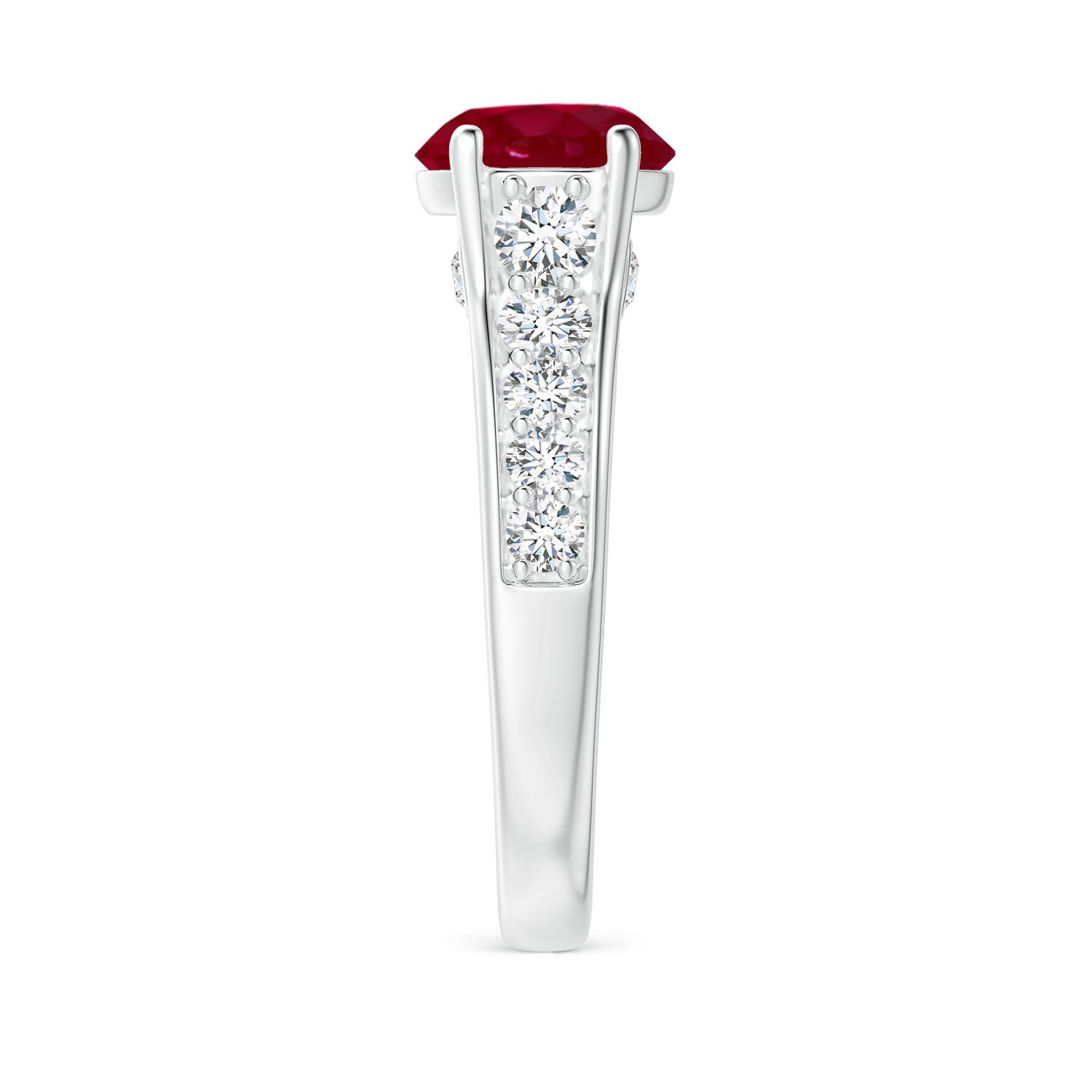 AA - Ruby / 2.8 CT / 14 KT White Gold