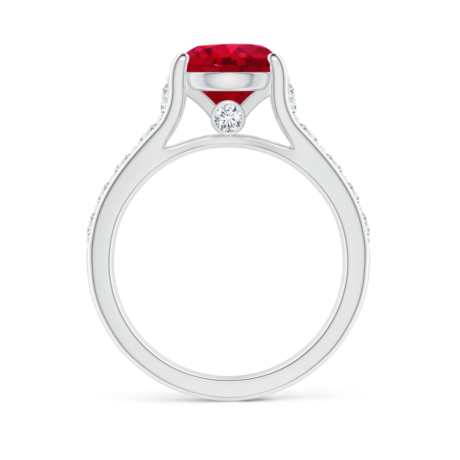 AAA - Ruby / 2.8 CT / 14 KT White Gold