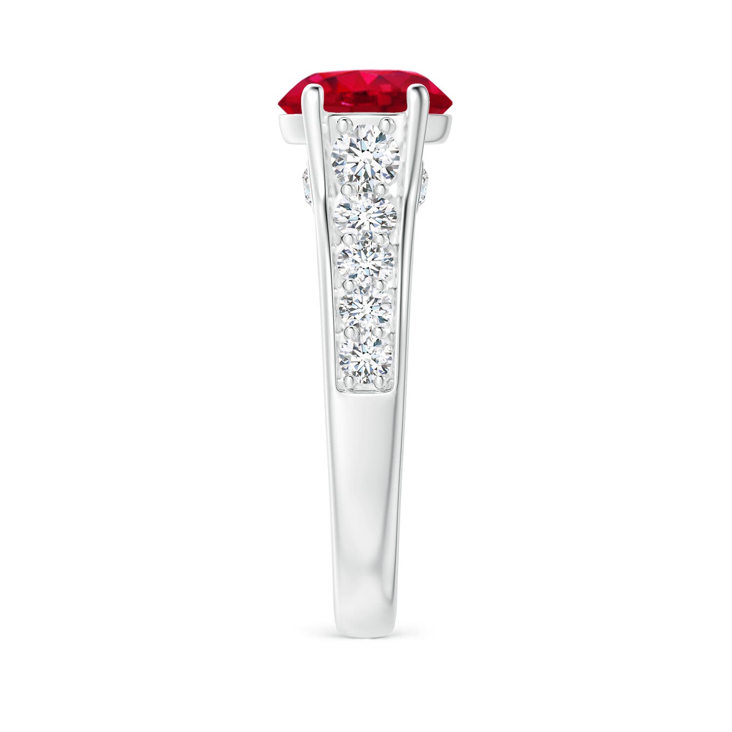 AAA - Ruby / 2.8 CT / 14 KT White Gold