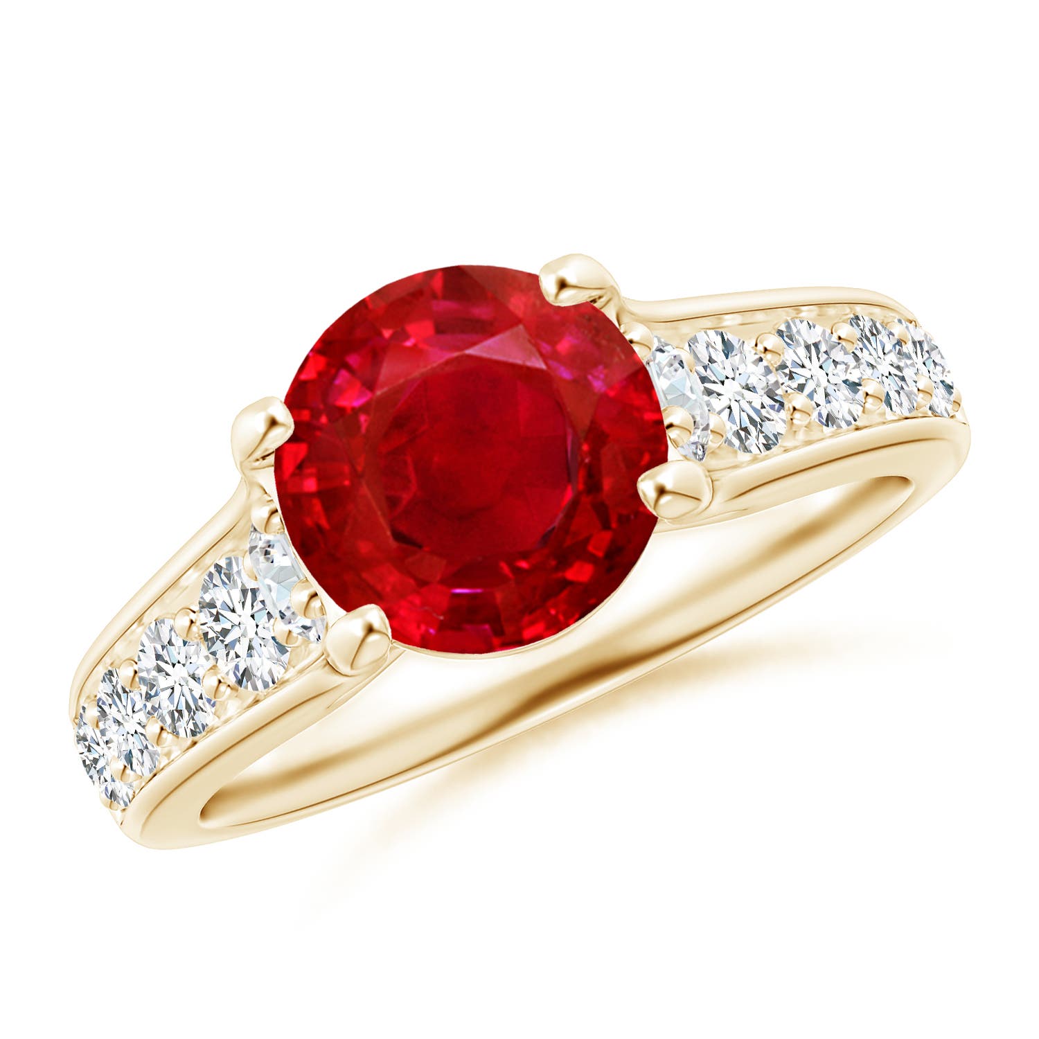 AAA - Ruby / 2.8 CT / 14 KT Yellow Gold