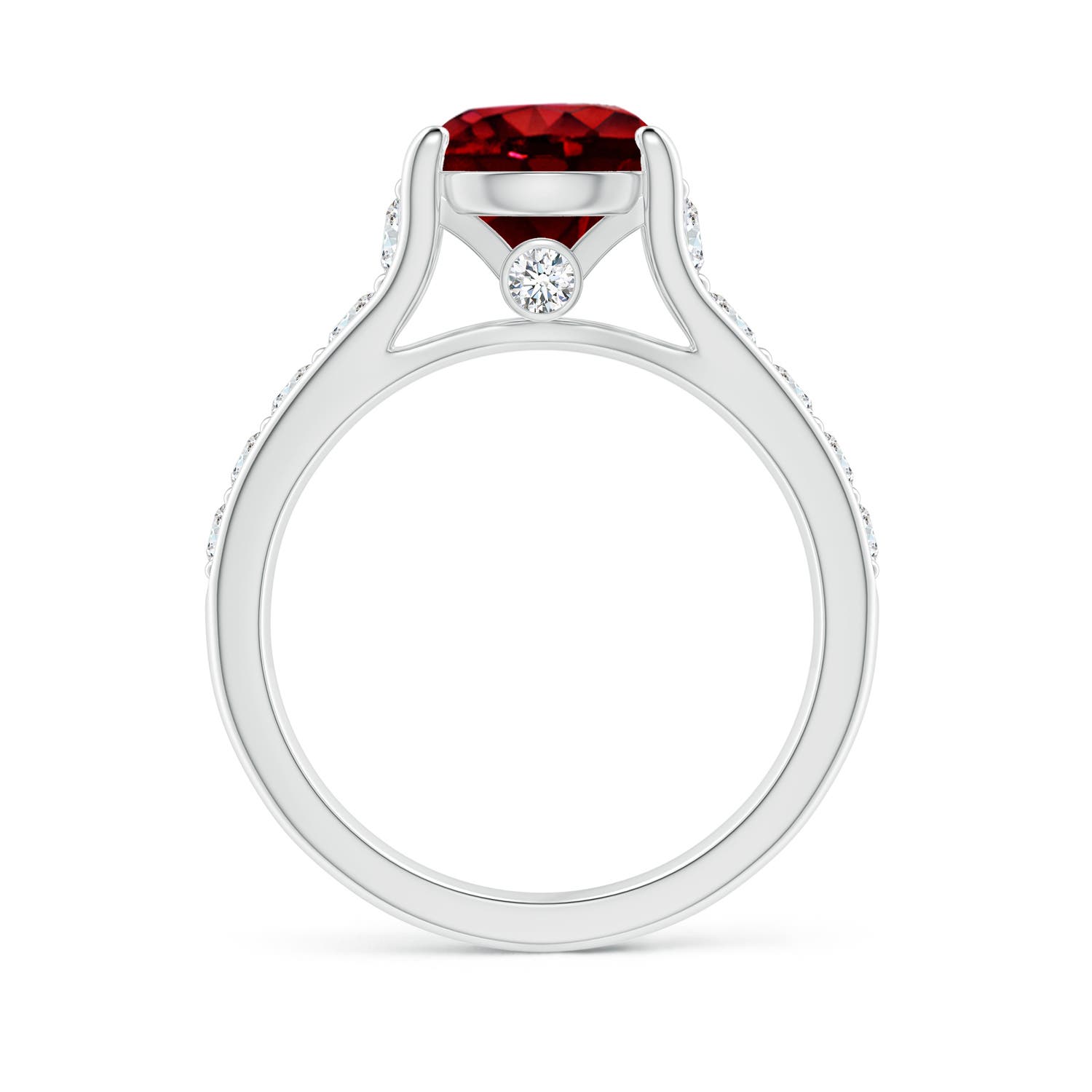 AAAA - Ruby / 2.8 CT / 14 KT White Gold