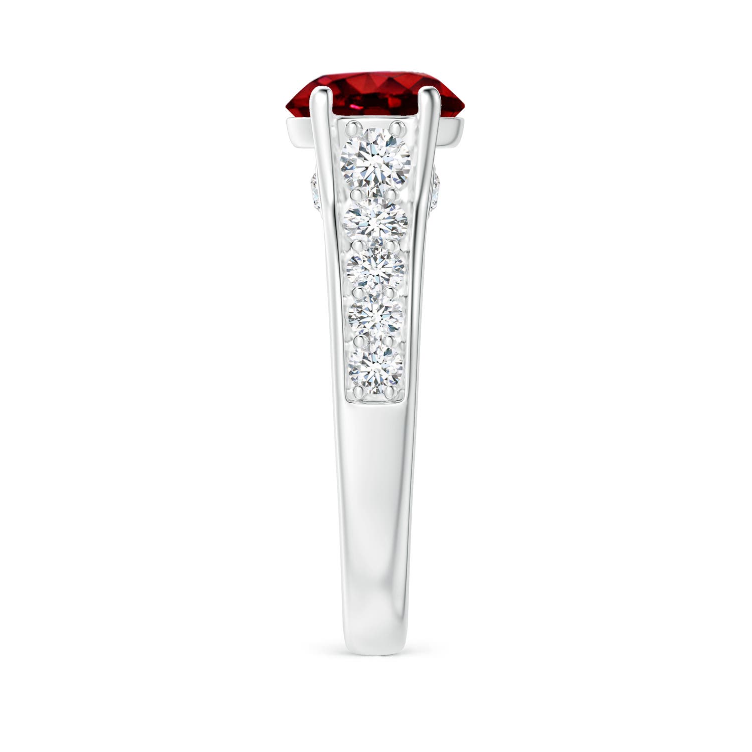 AAAA - Ruby / 2.8 CT / 14 KT White Gold