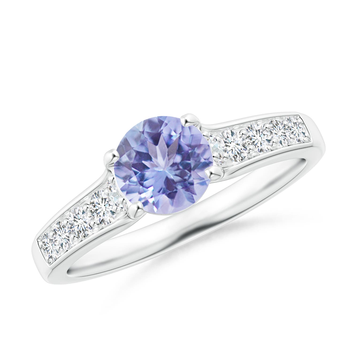 A - Tanzanite / 1.28 CT / 14 KT White Gold