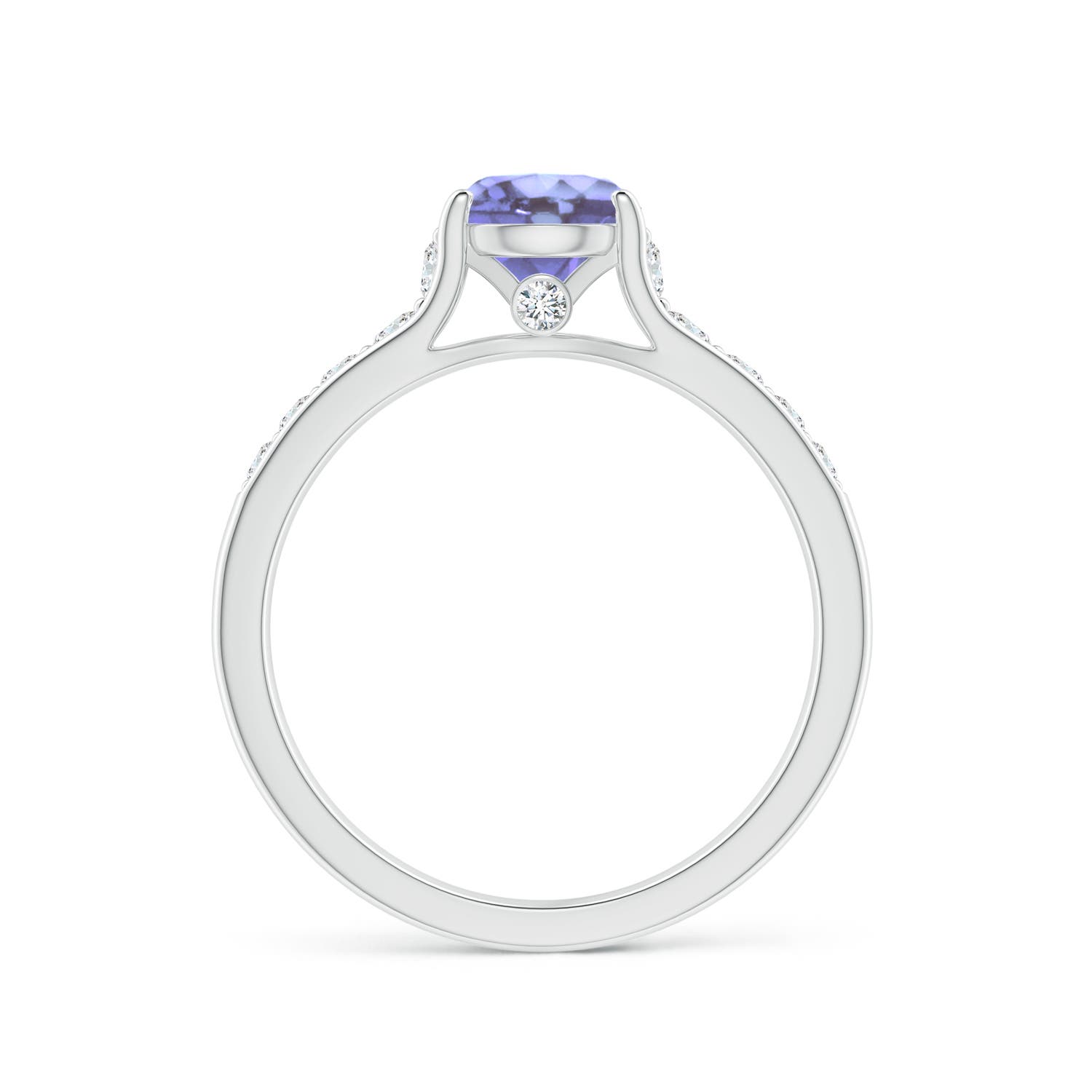 A - Tanzanite / 1.28 CT / 14 KT White Gold