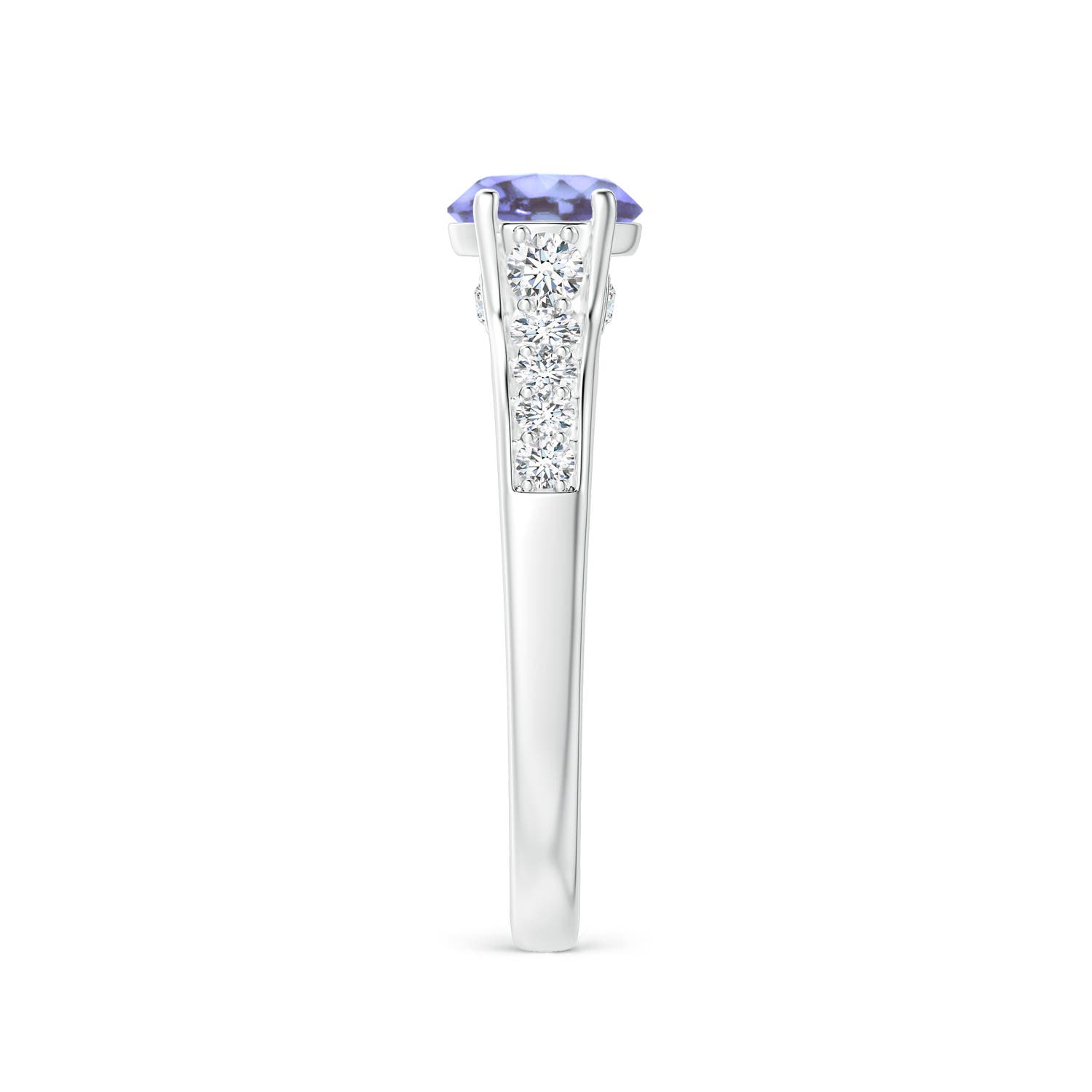 A - Tanzanite / 1.28 CT / 14 KT White Gold