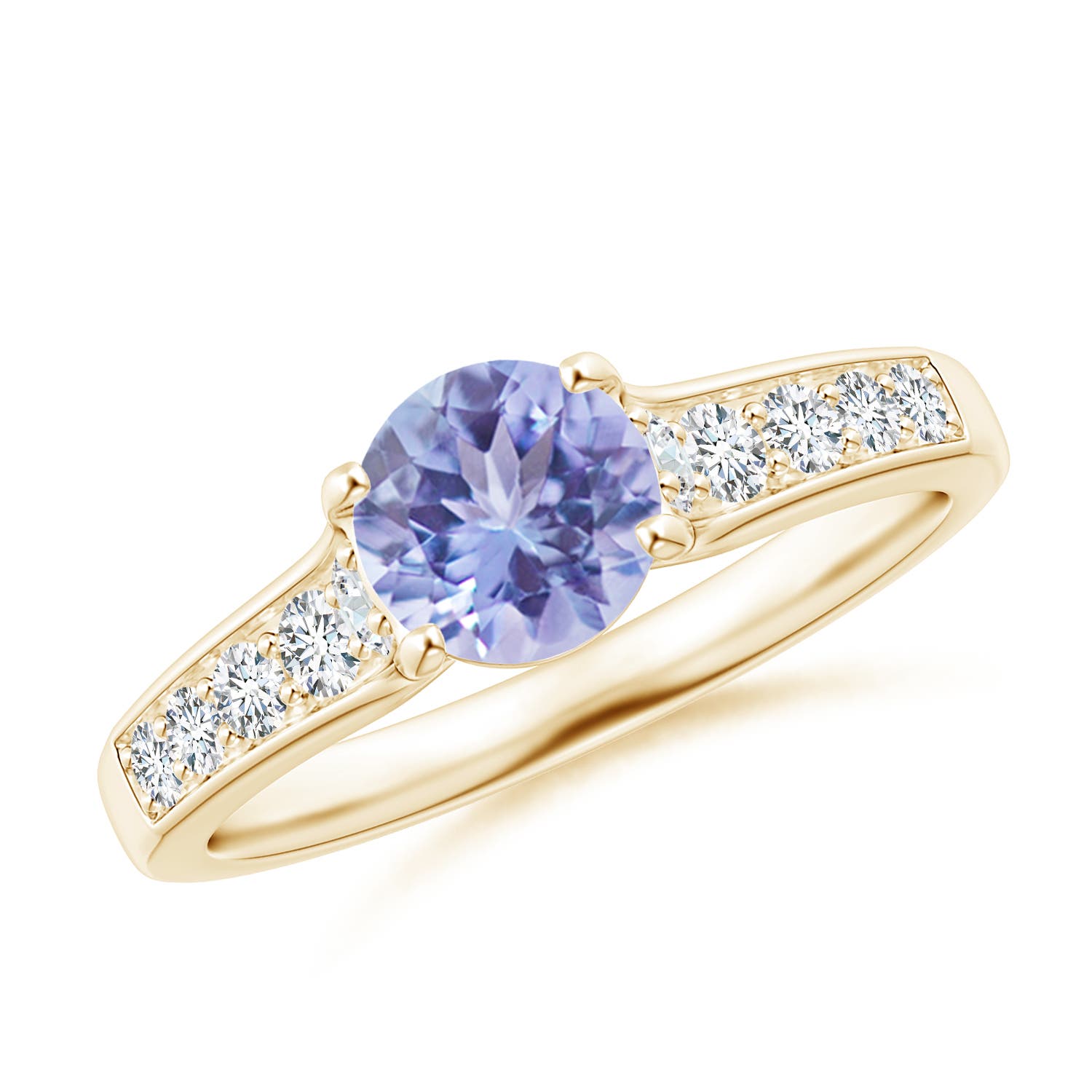 A - Tanzanite / 1.28 CT / 14 KT Yellow Gold