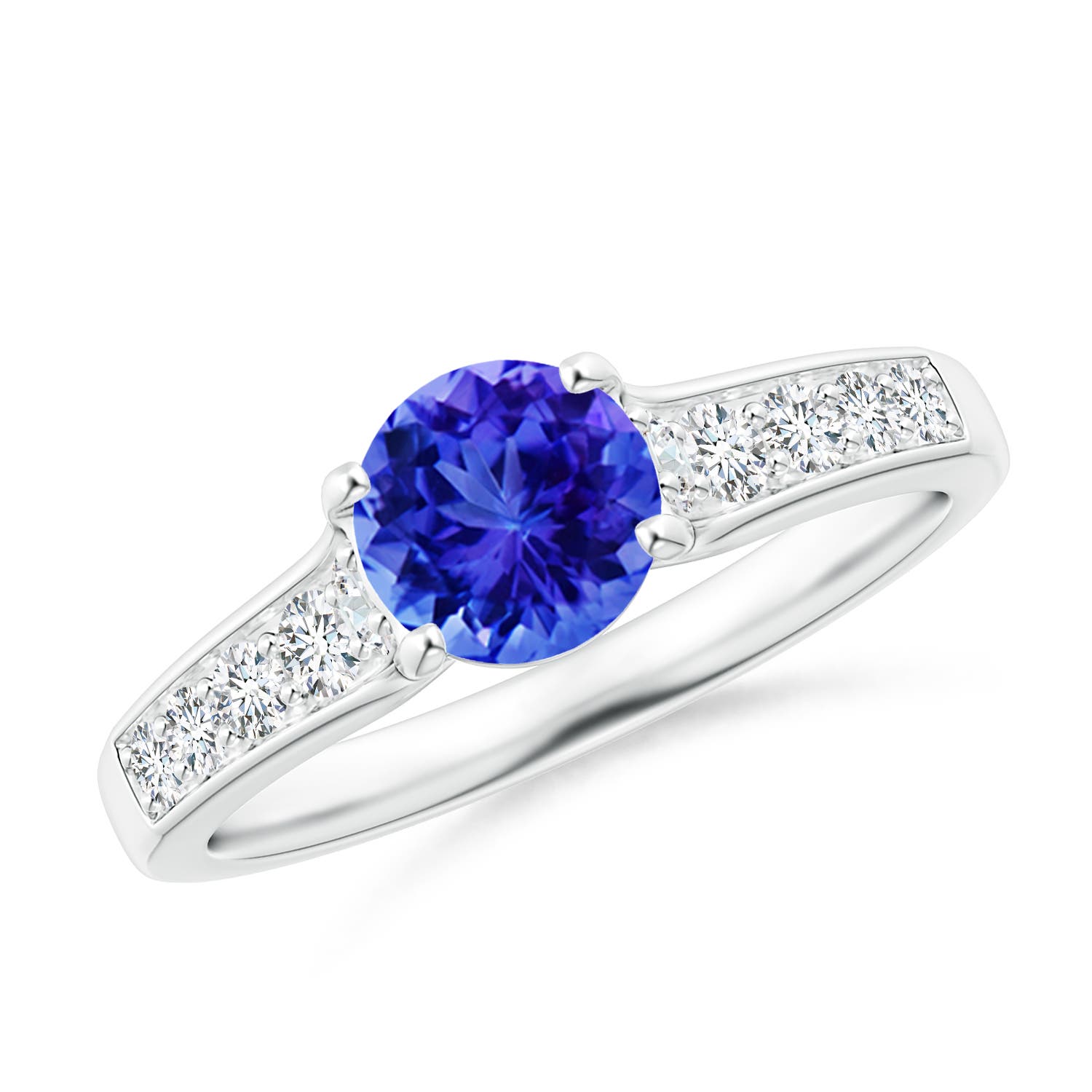 AAA - Tanzanite / 1.28 CT / 14 KT White Gold