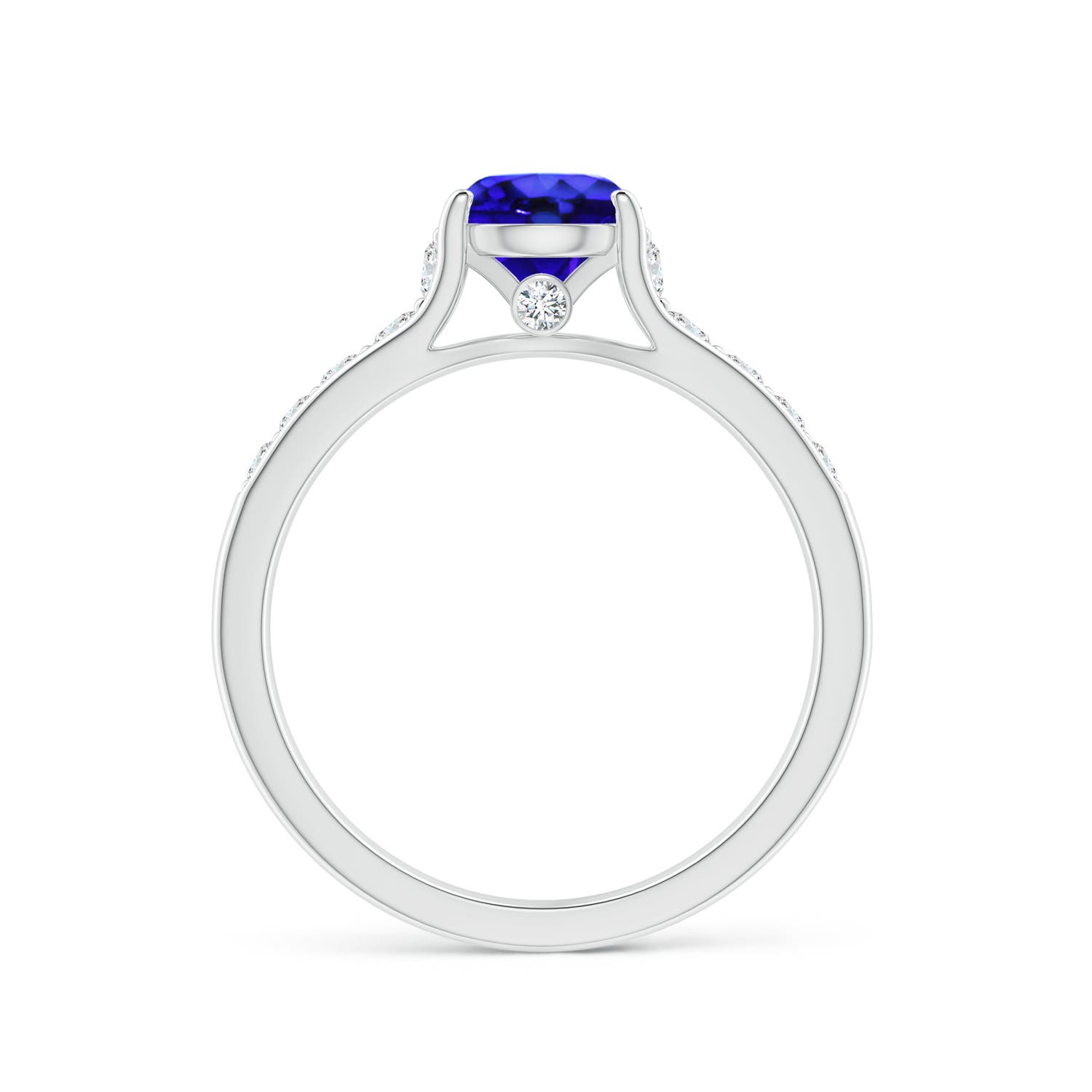 AAA - Tanzanite / 1.28 CT / 14 KT White Gold