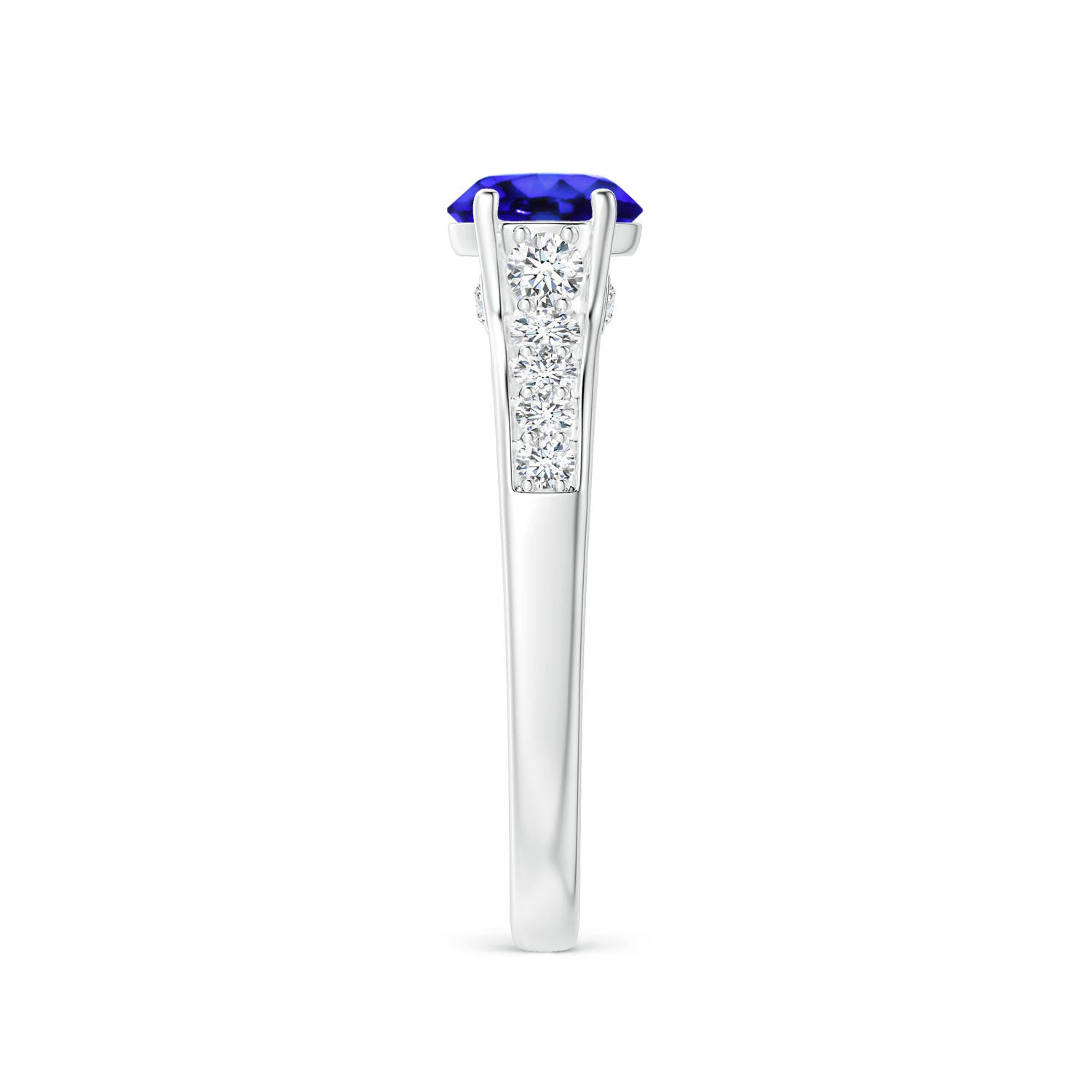 AAA - Tanzanite / 1.28 CT / 14 KT White Gold