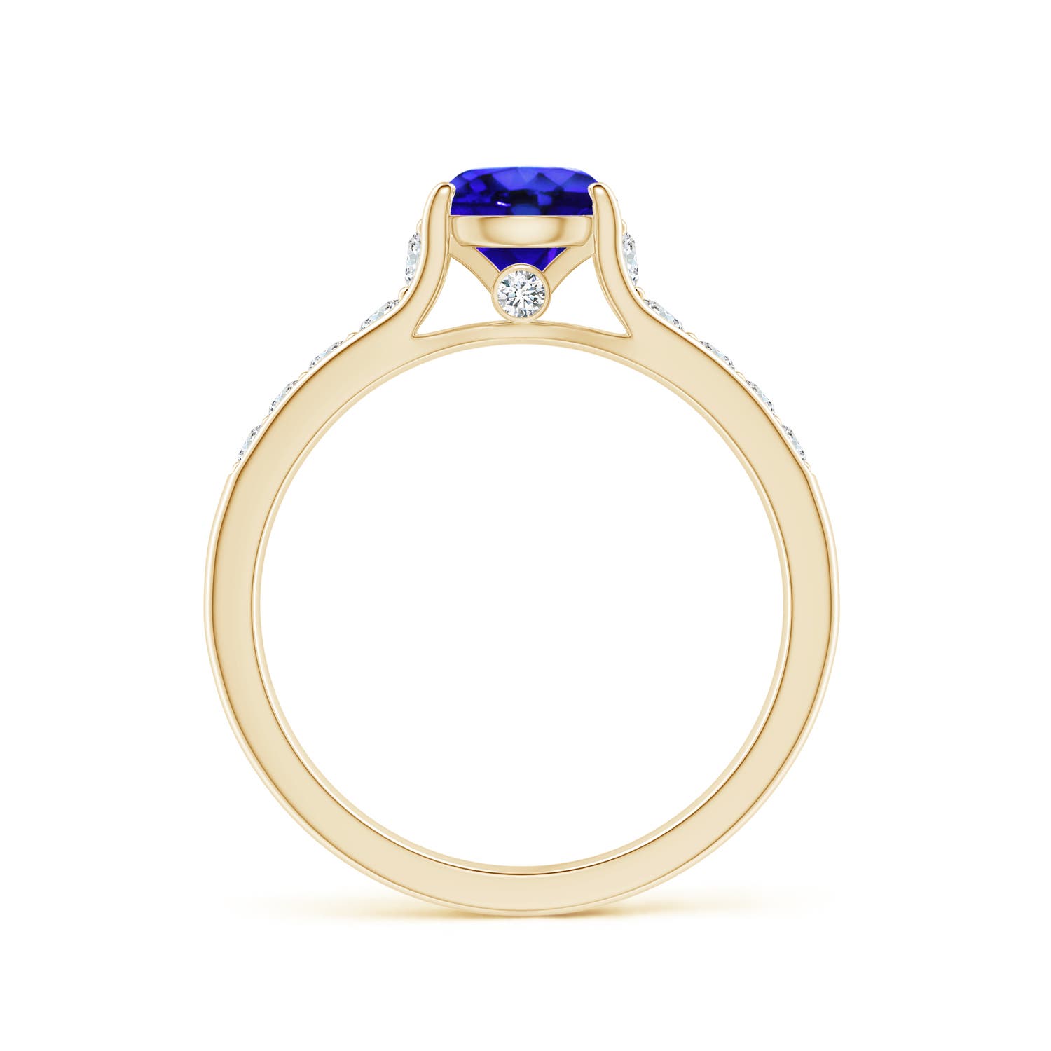 AAA - Tanzanite / 1.28 CT / 14 KT Yellow Gold