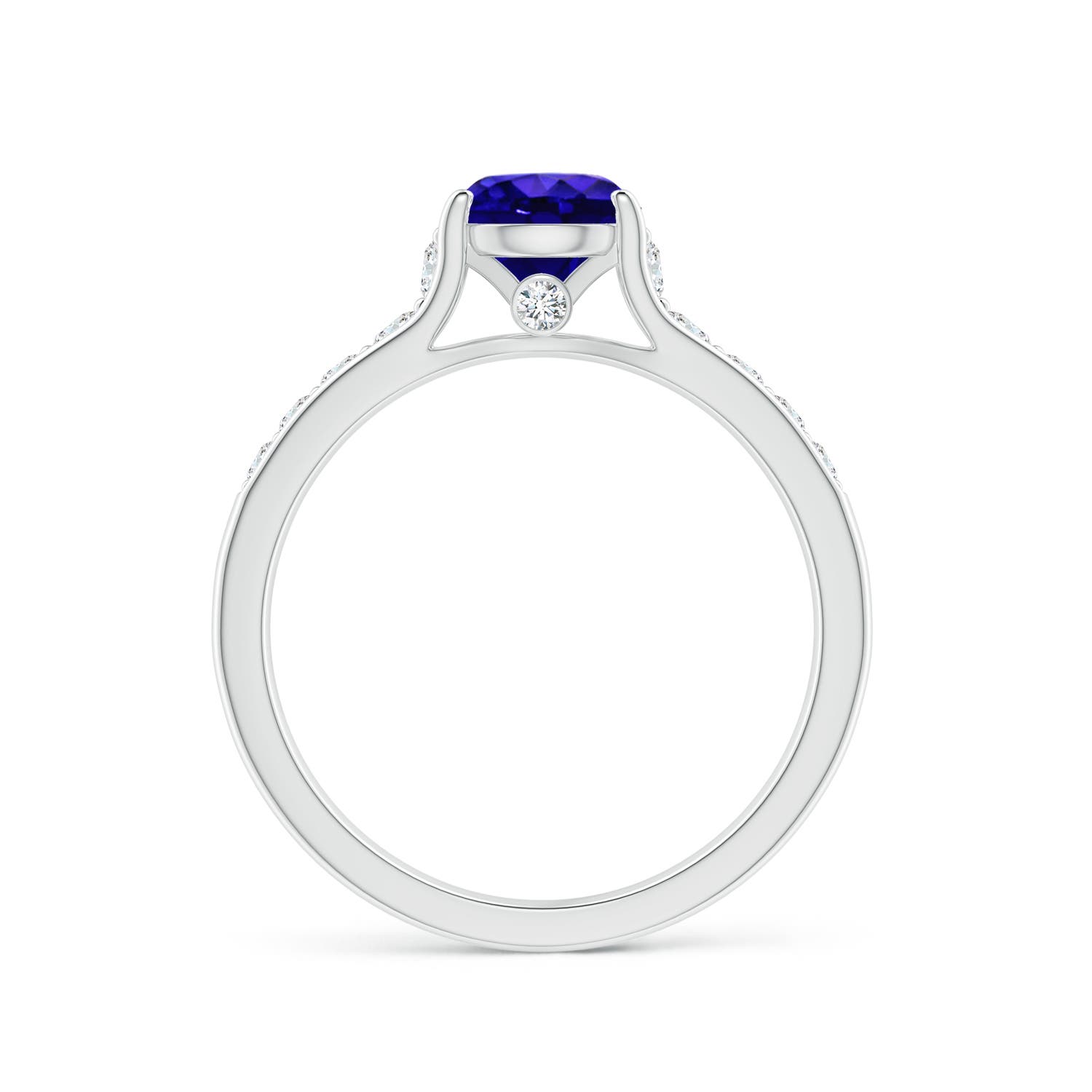 AAAA - Tanzanite / 1.28 CT / 14 KT White Gold