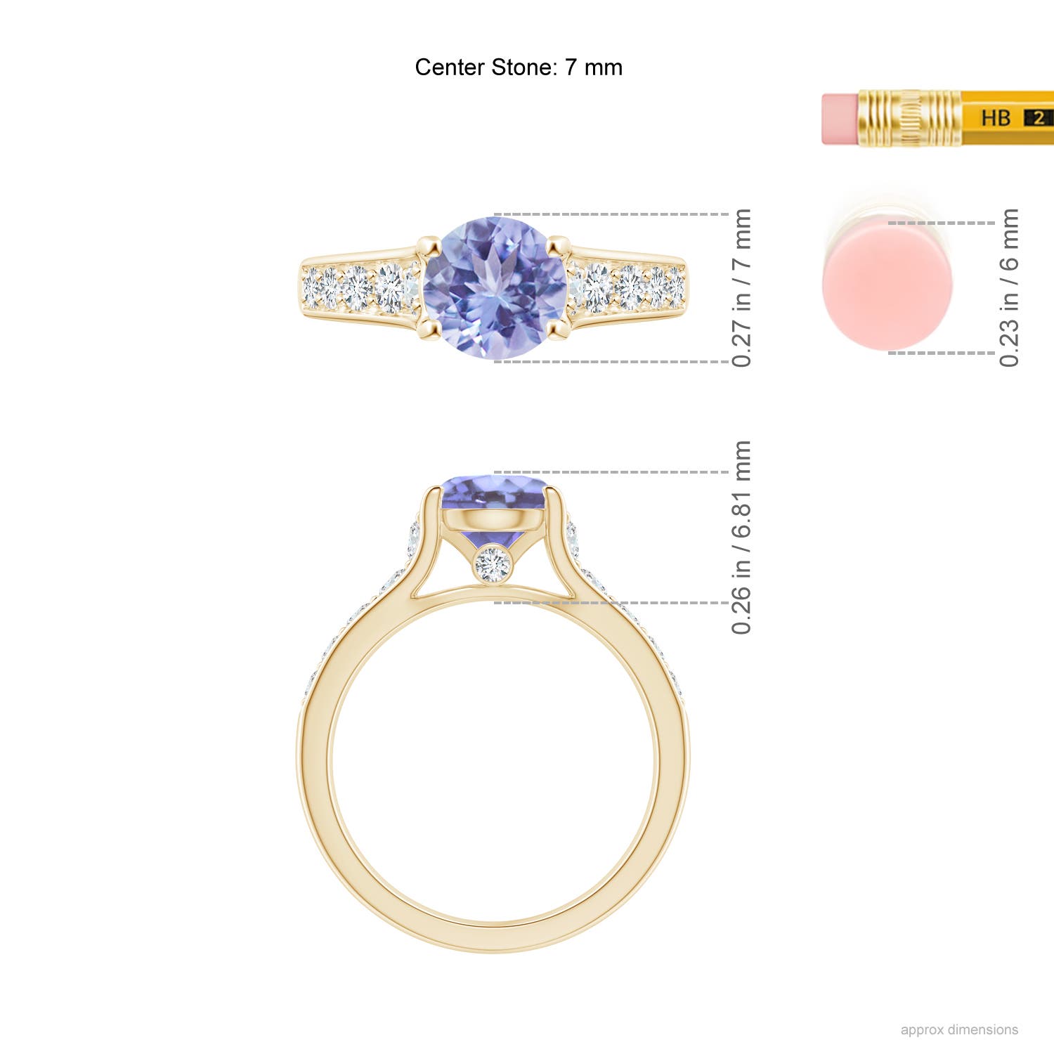 A - Tanzanite / 1.99 CT / 14 KT Yellow Gold