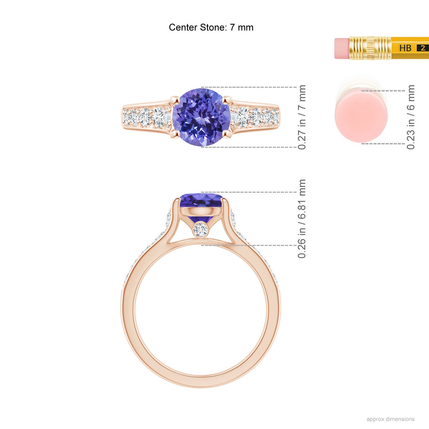 AA - Tanzanite / 1.99 CT / 14 KT Rose Gold