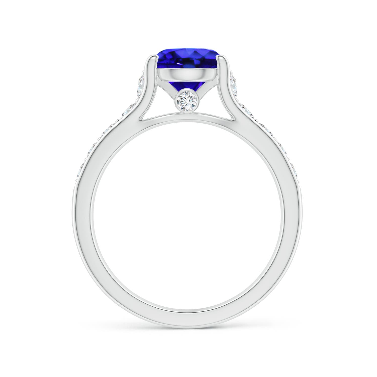 AAA - Tanzanite / 1.99 CT / 14 KT White Gold