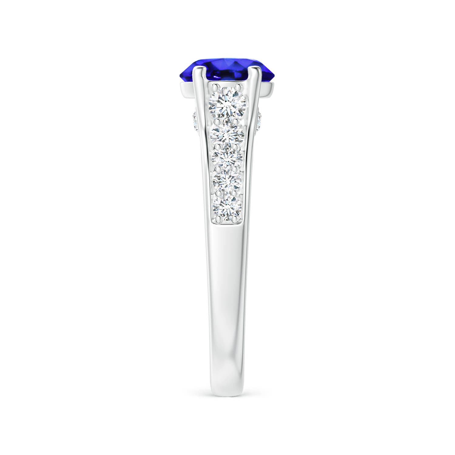 AAA - Tanzanite / 1.99 CT / 14 KT White Gold