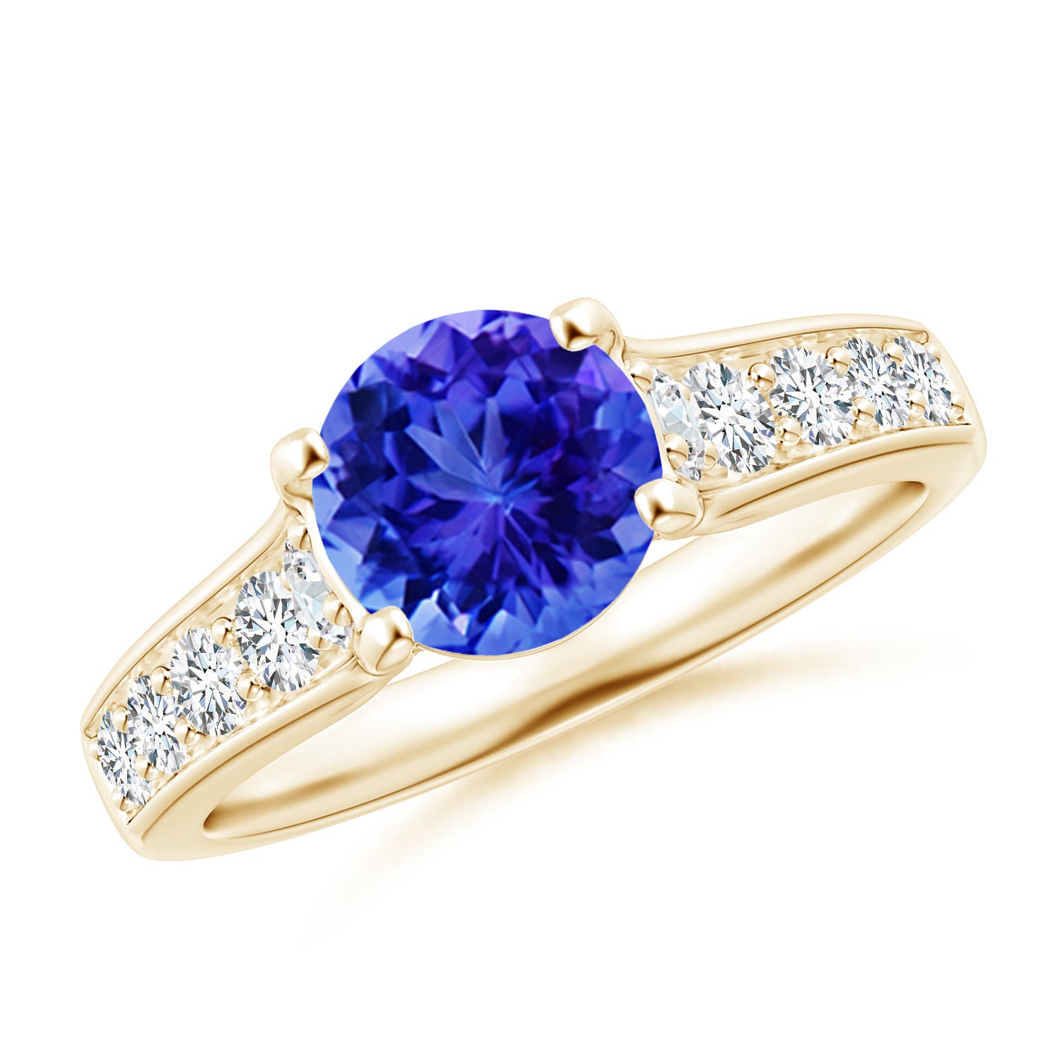 AAA - Tanzanite / 1.99 CT / 14 KT Yellow Gold