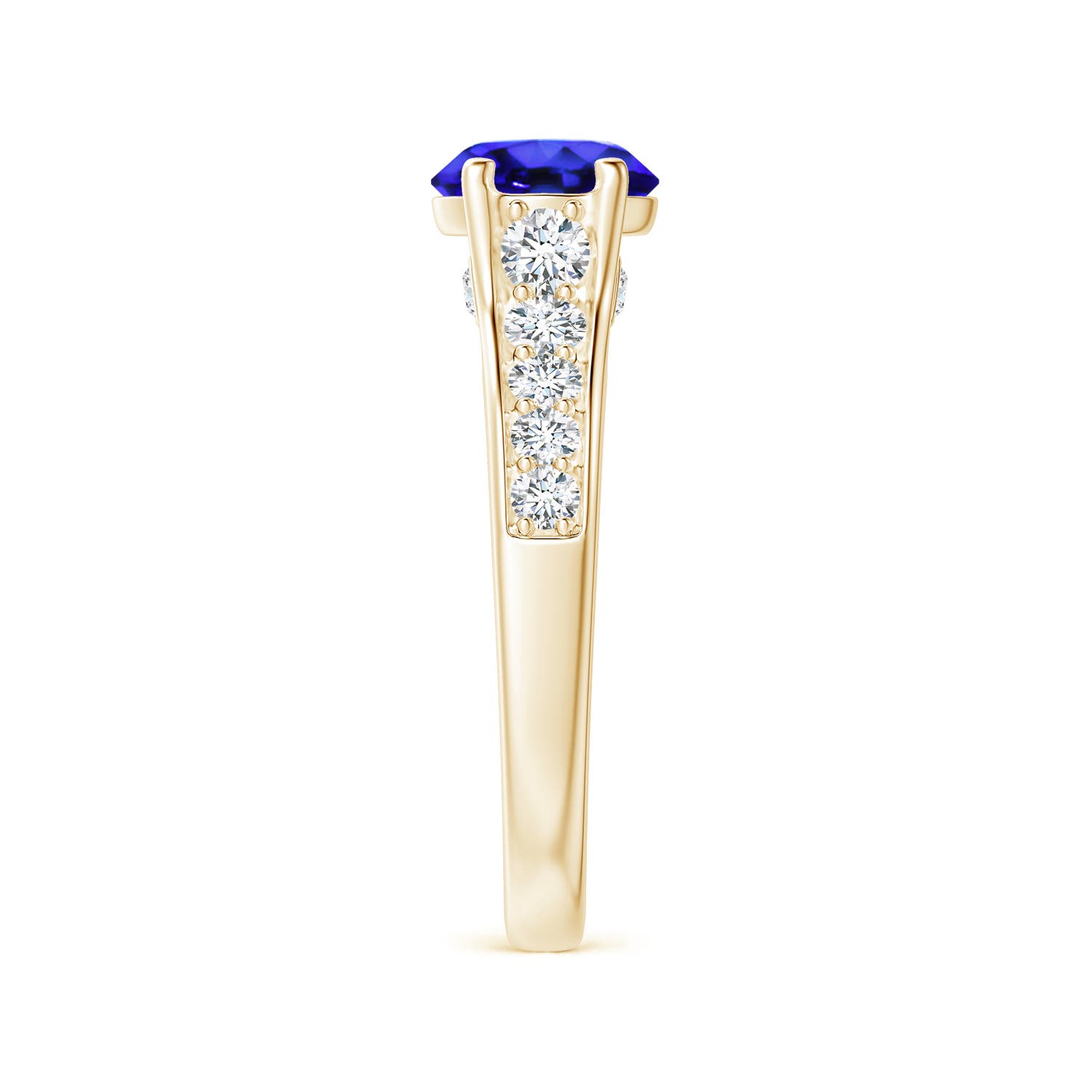 AAA - Tanzanite / 1.99 CT / 14 KT Yellow Gold