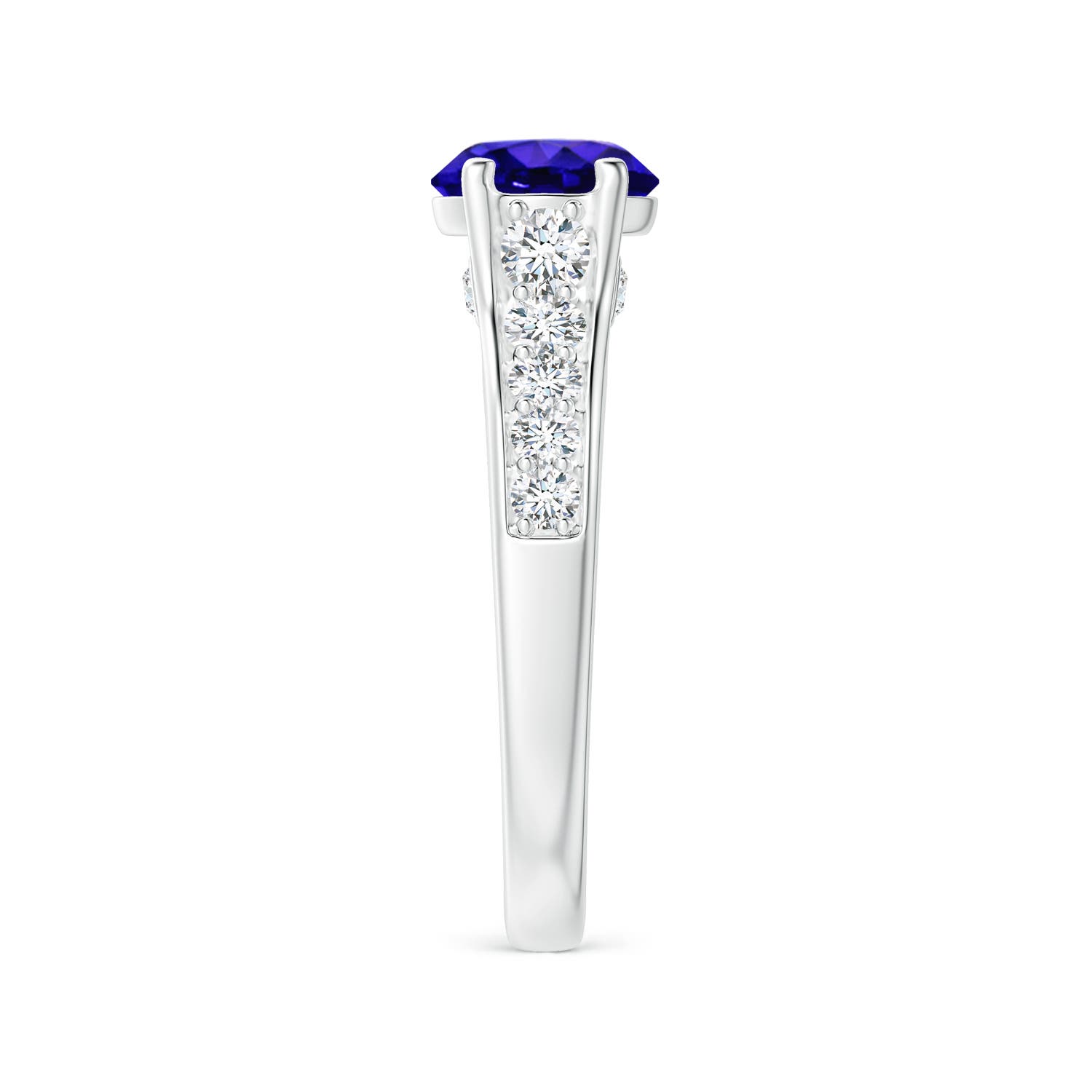 AAAA - Tanzanite / 1.99 CT / 14 KT White Gold