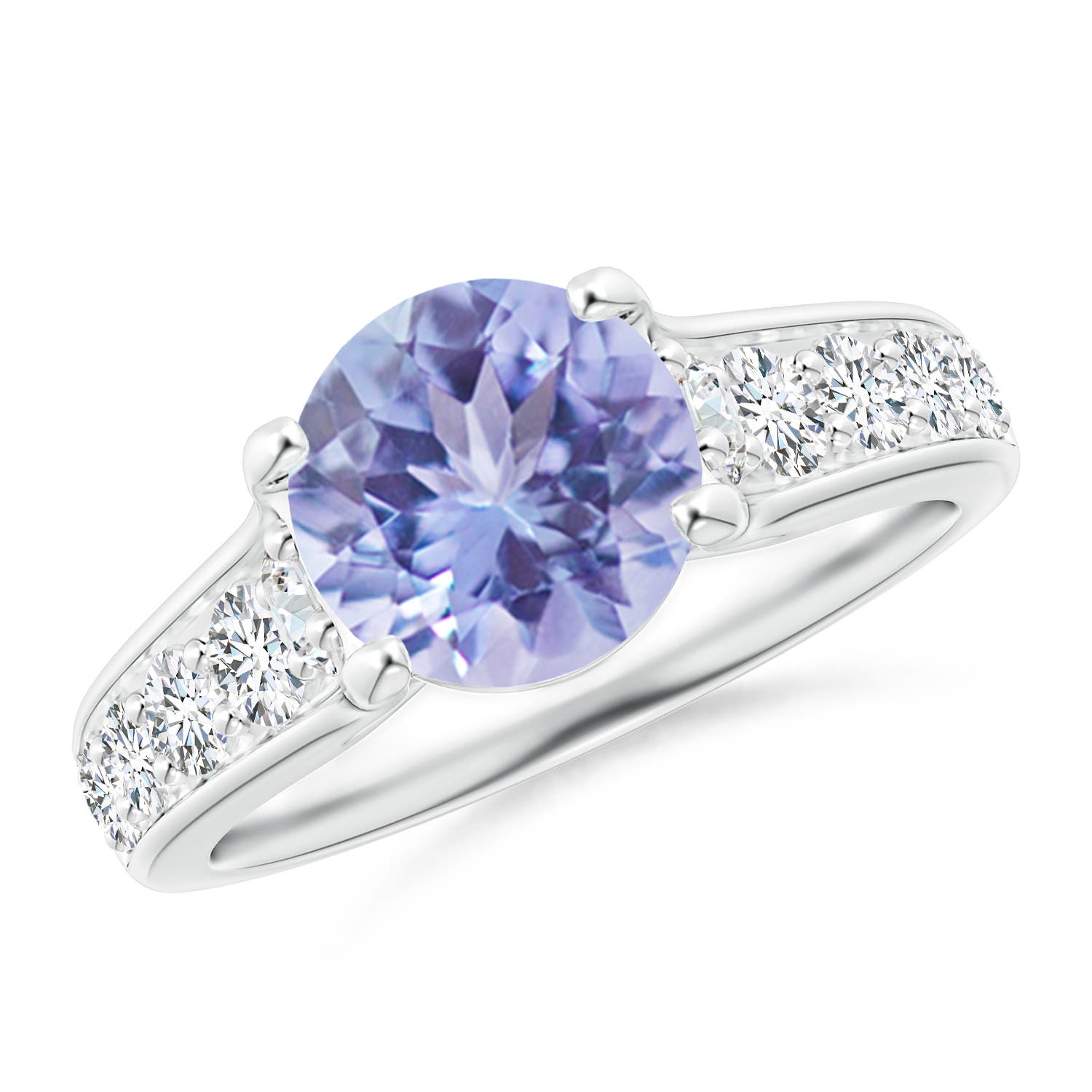 A - Tanzanite / 2.5 CT / 14 KT White Gold