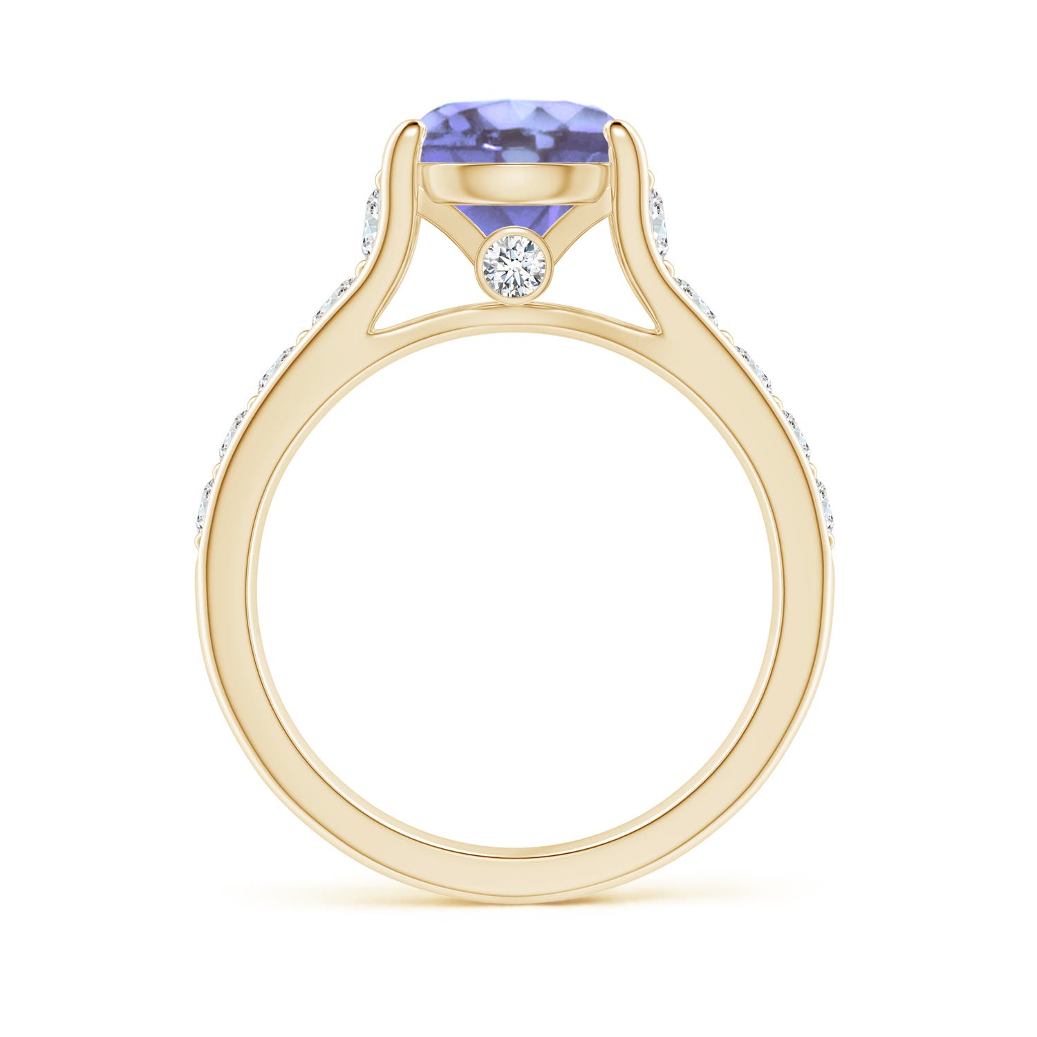 A - Tanzanite / 2.5 CT / 14 KT Yellow Gold