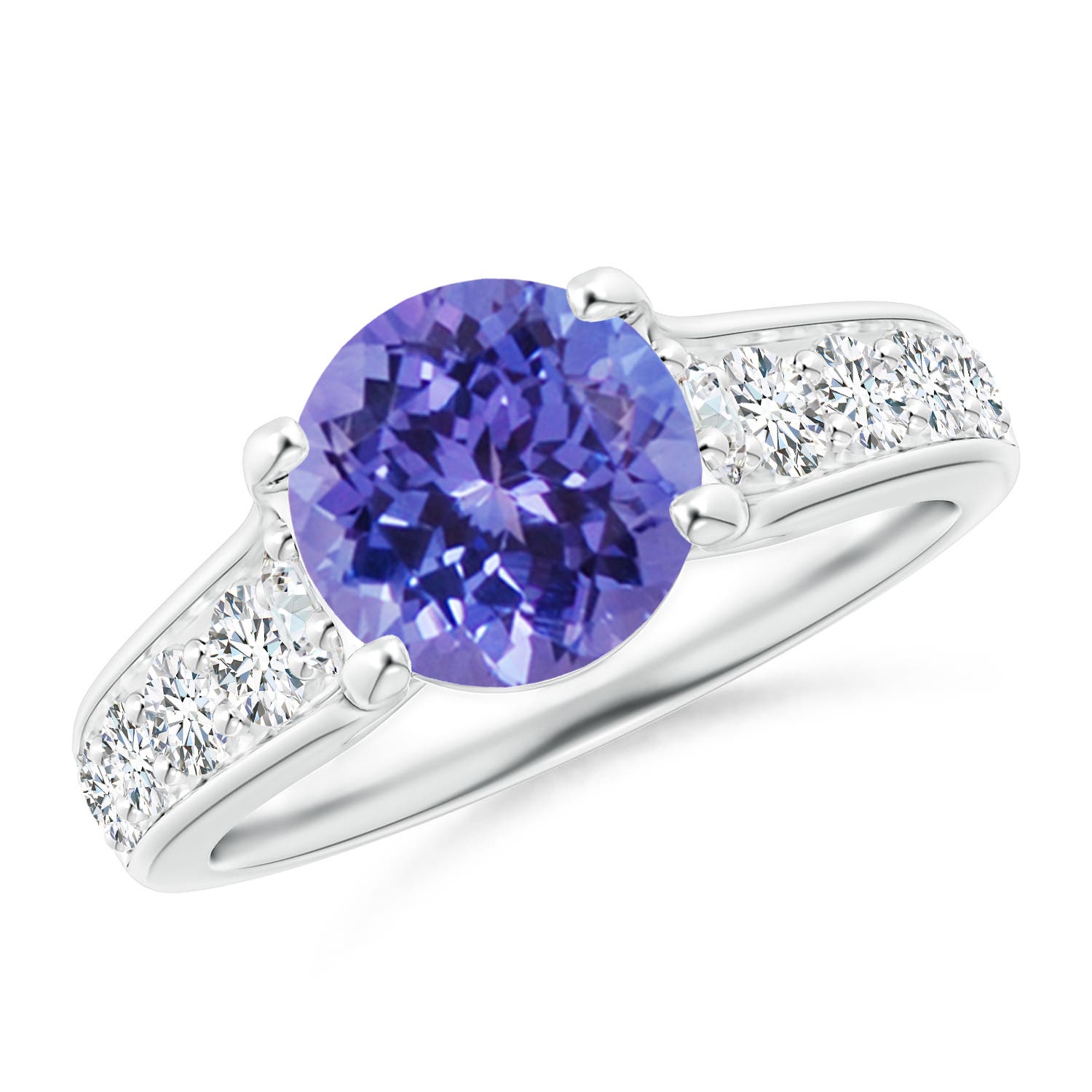 AA - Tanzanite / 2.5 CT / 14 KT White Gold