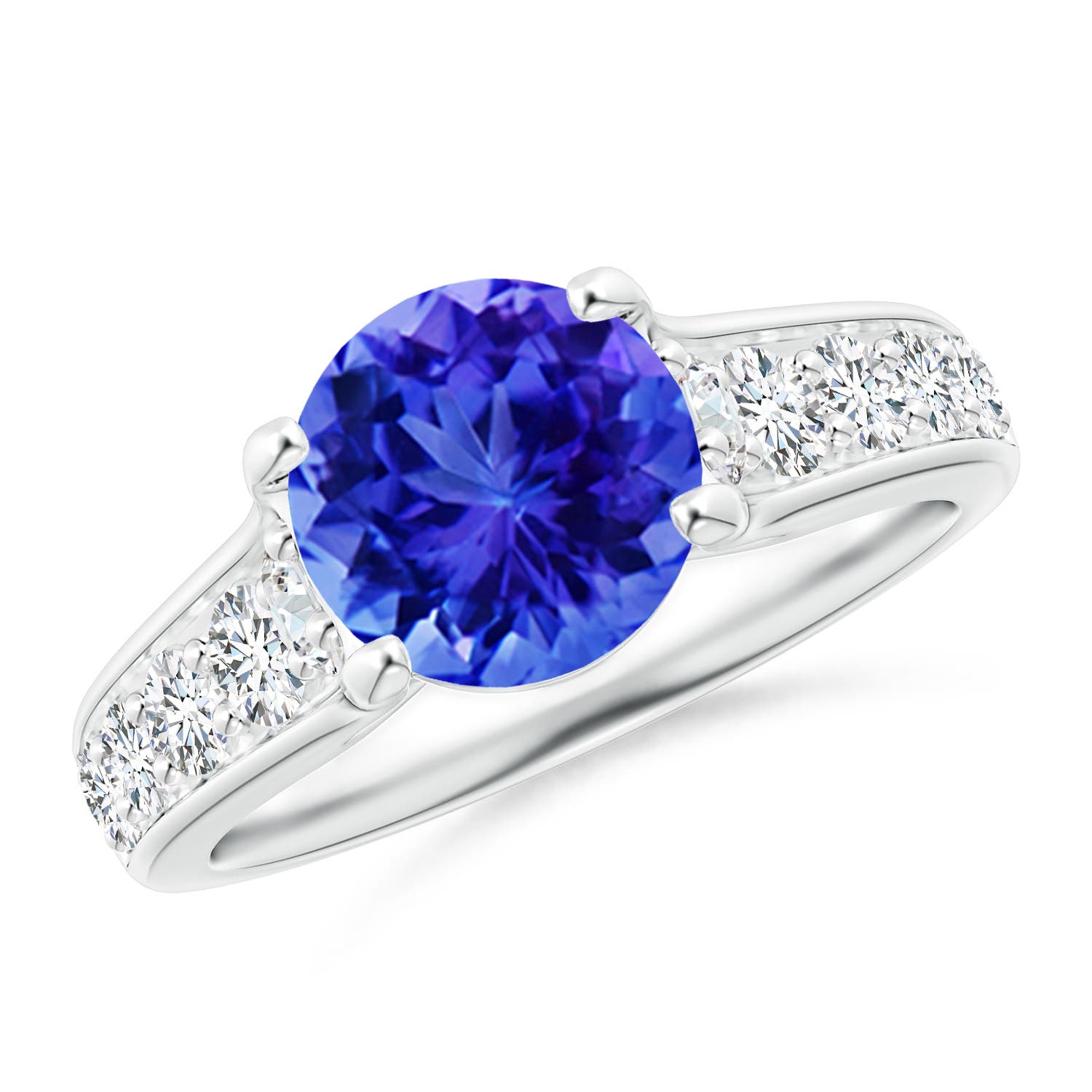 AAA - Tanzanite / 2.5 CT / 14 KT White Gold