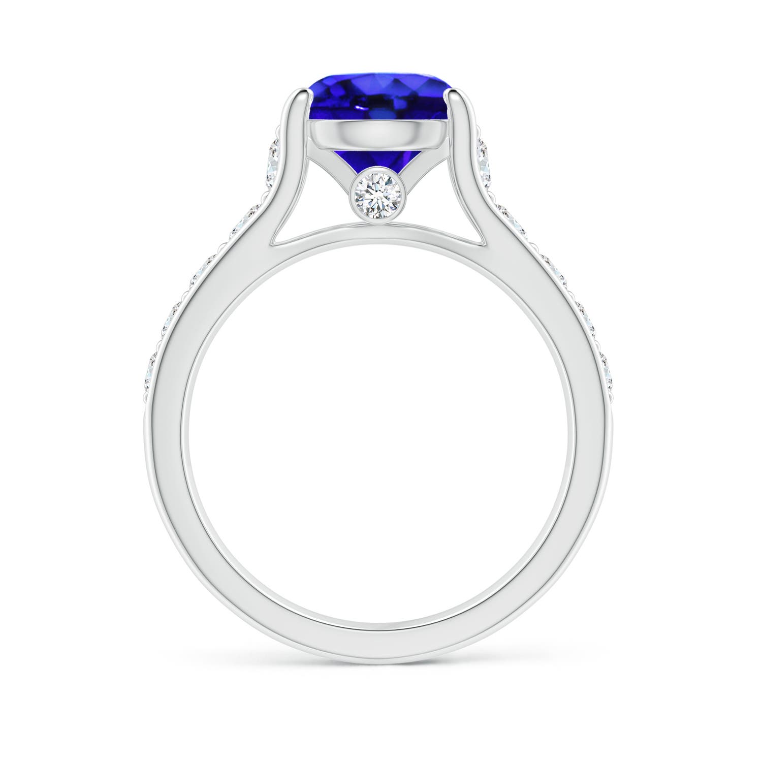 AAA - Tanzanite / 2.5 CT / 14 KT White Gold