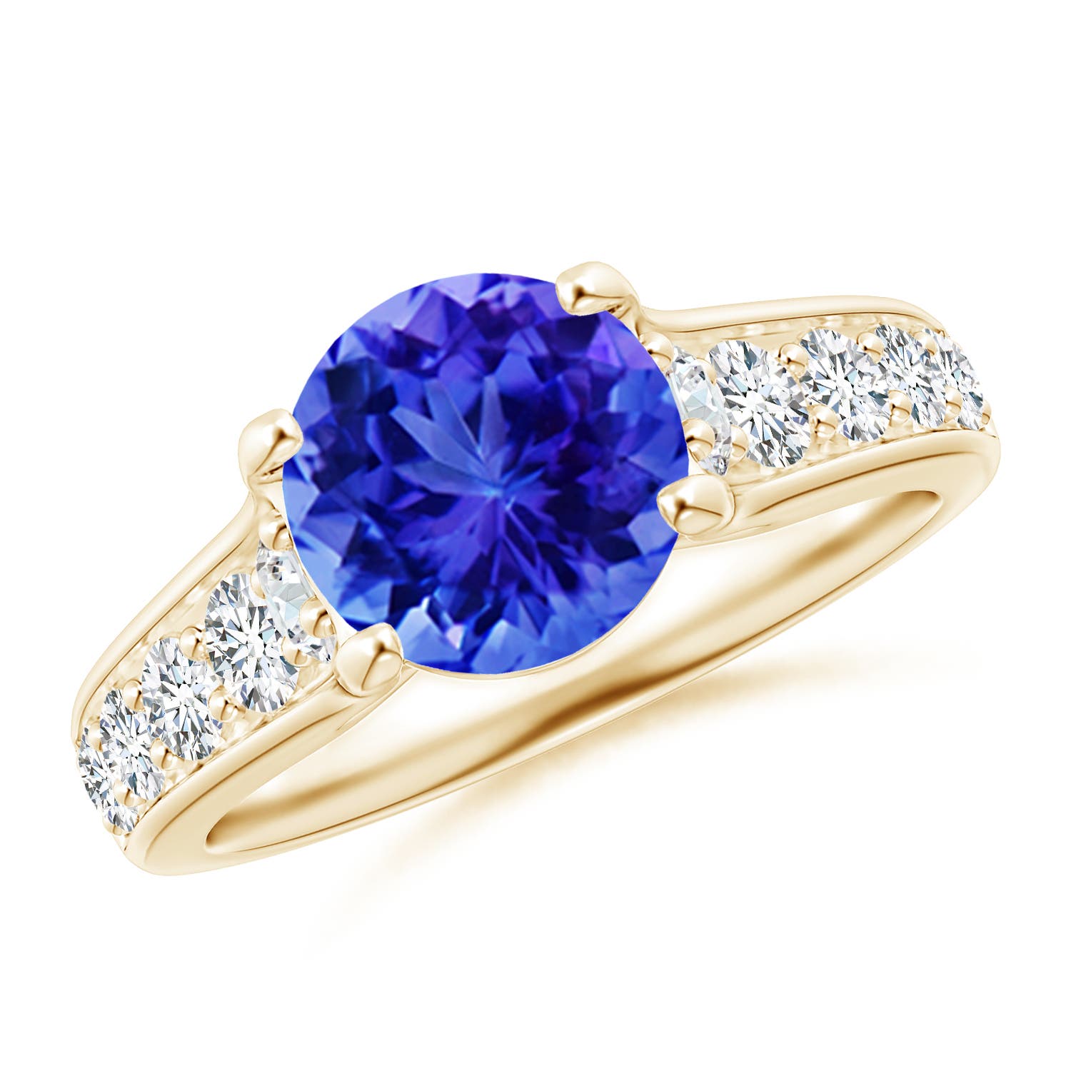 AAA - Tanzanite / 2.5 CT / 14 KT Yellow Gold