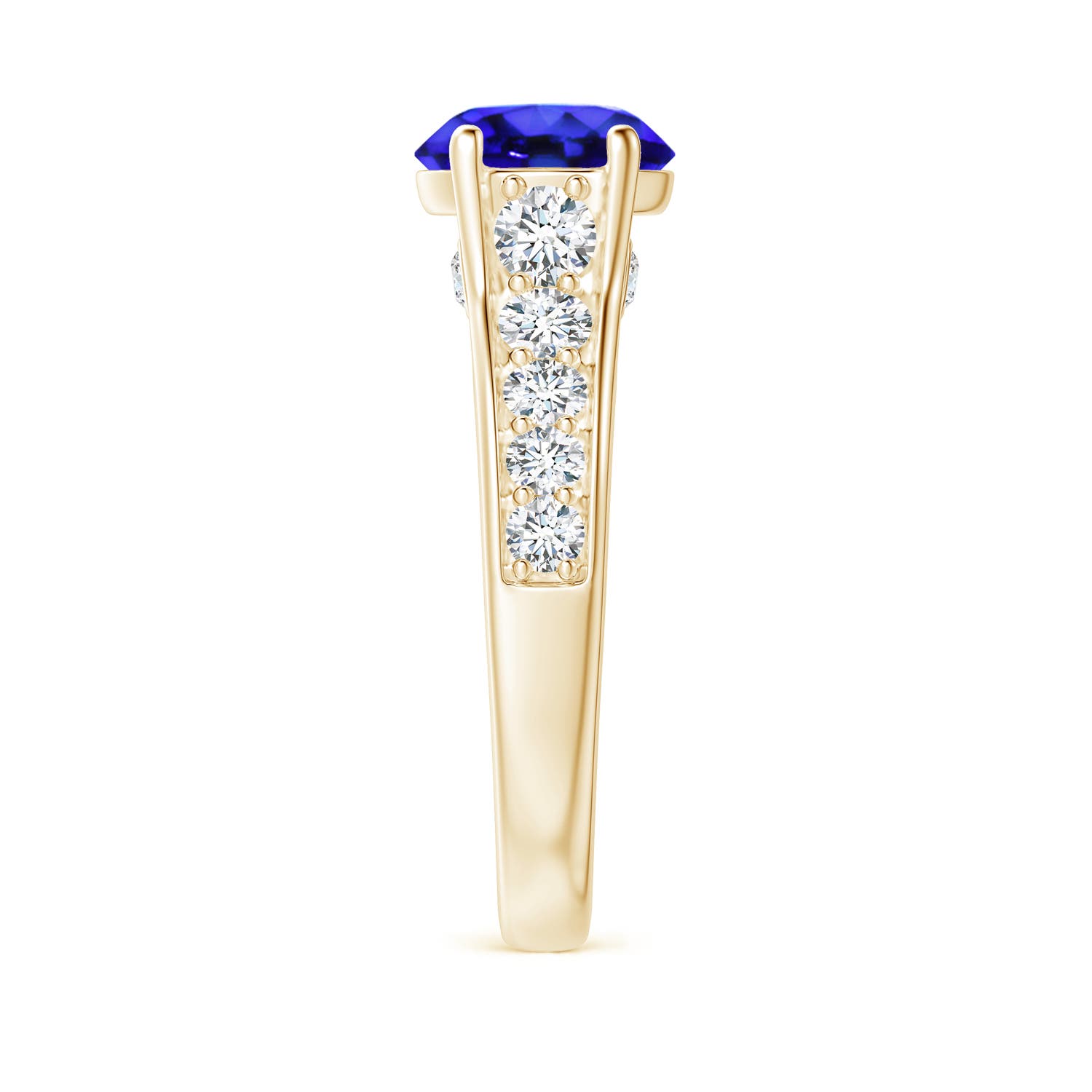 AAA - Tanzanite / 2.5 CT / 14 KT Yellow Gold