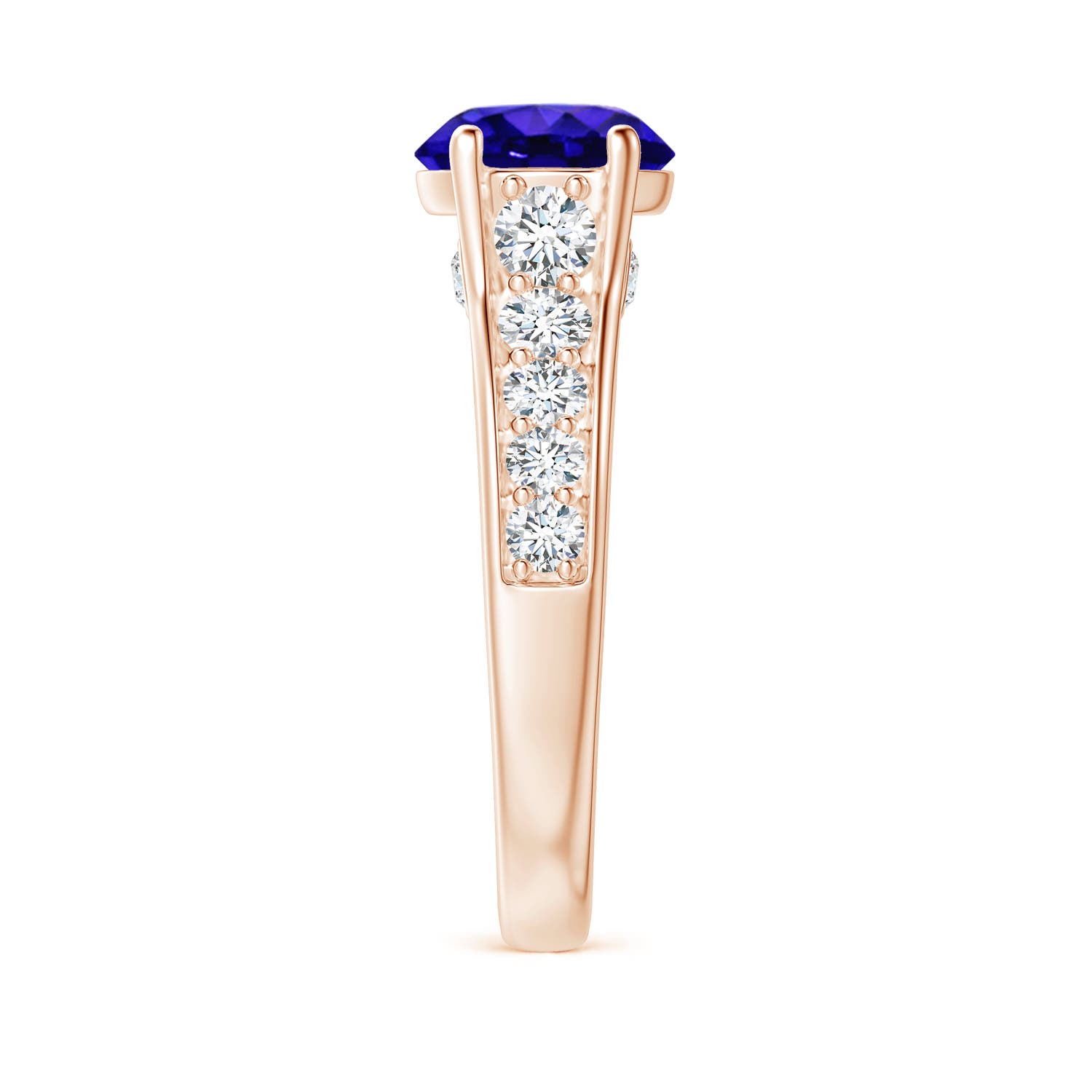 AAAA - Tanzanite / 2.5 CT / 14 KT Rose Gold