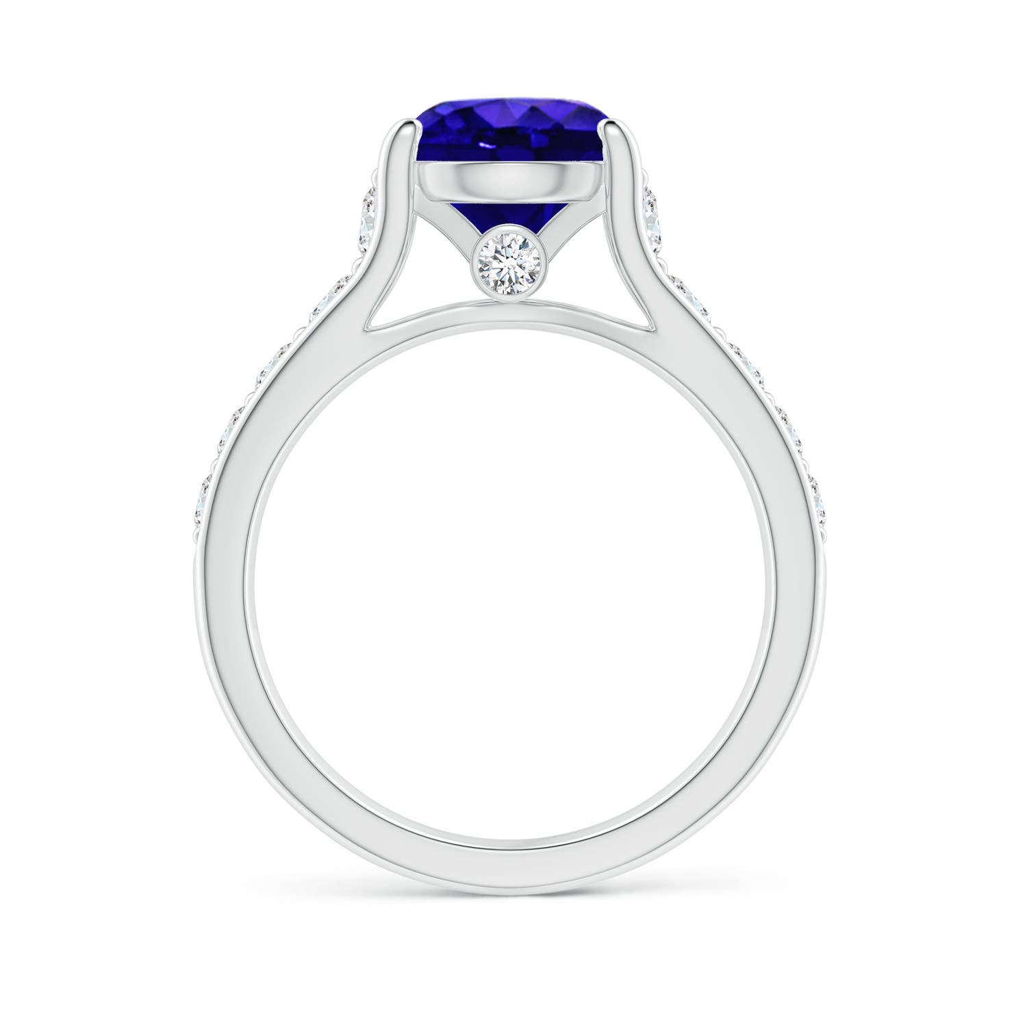 AAAA - Tanzanite / 2.5 CT / 14 KT White Gold