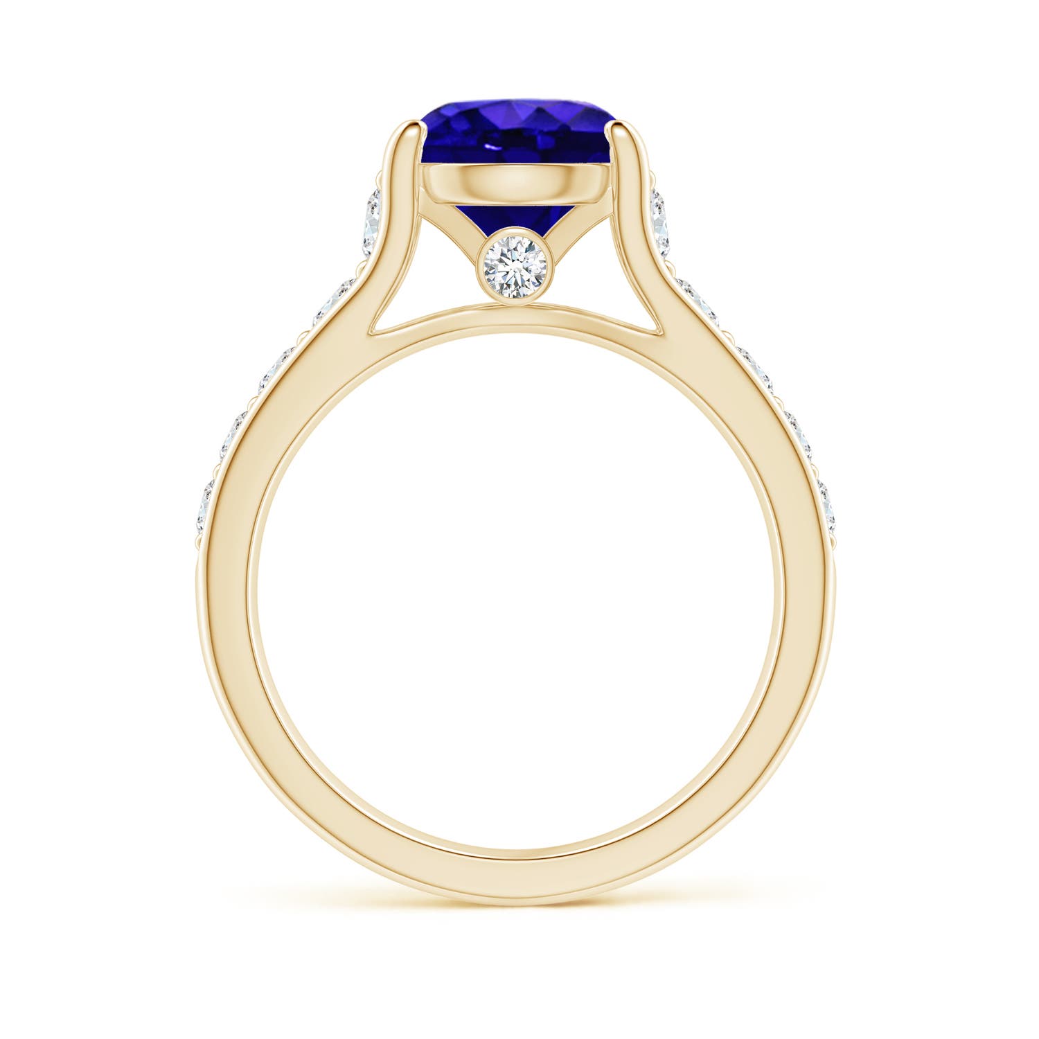 AAAA - Tanzanite / 2.5 CT / 14 KT Yellow Gold