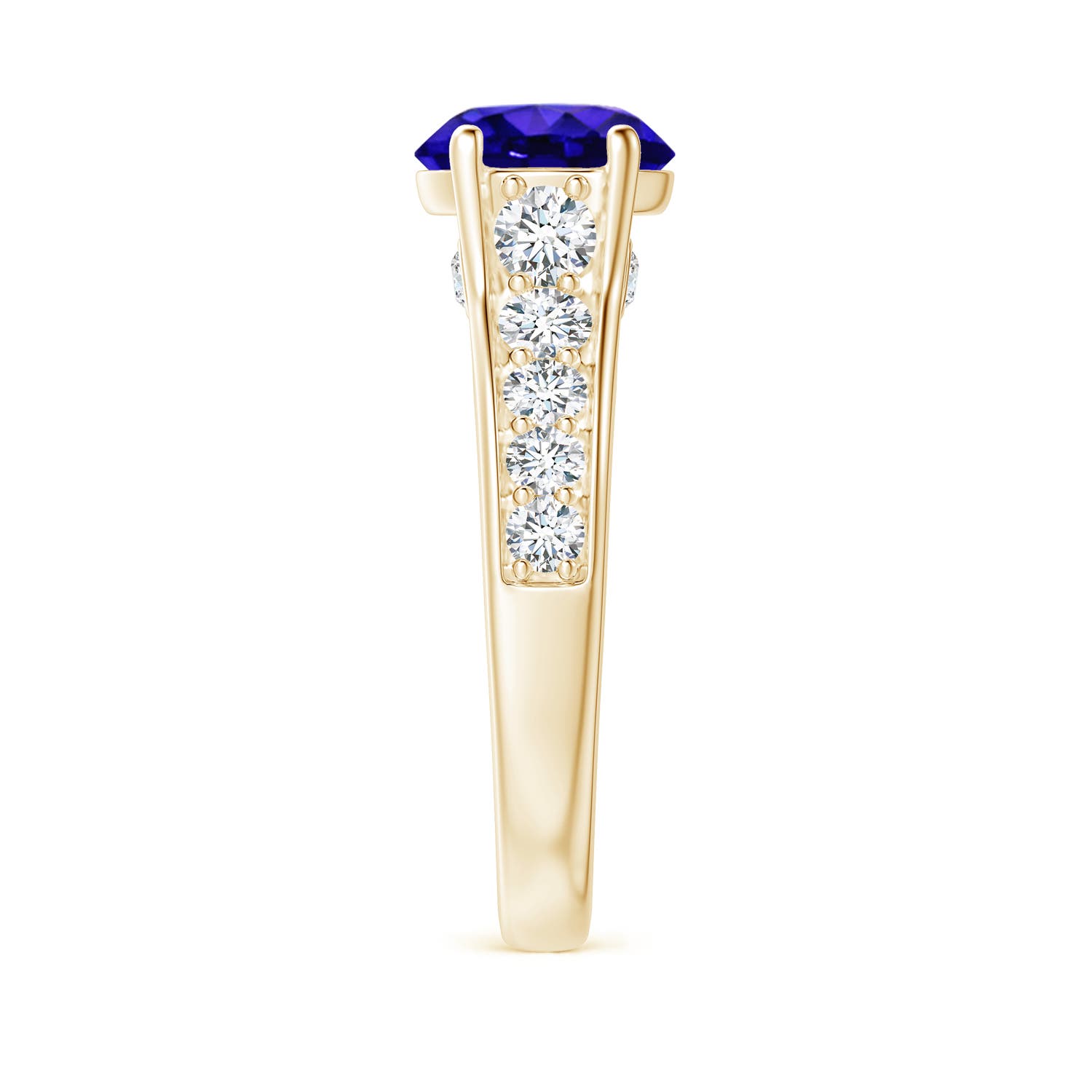 AAAA - Tanzanite / 2.5 CT / 14 KT Yellow Gold