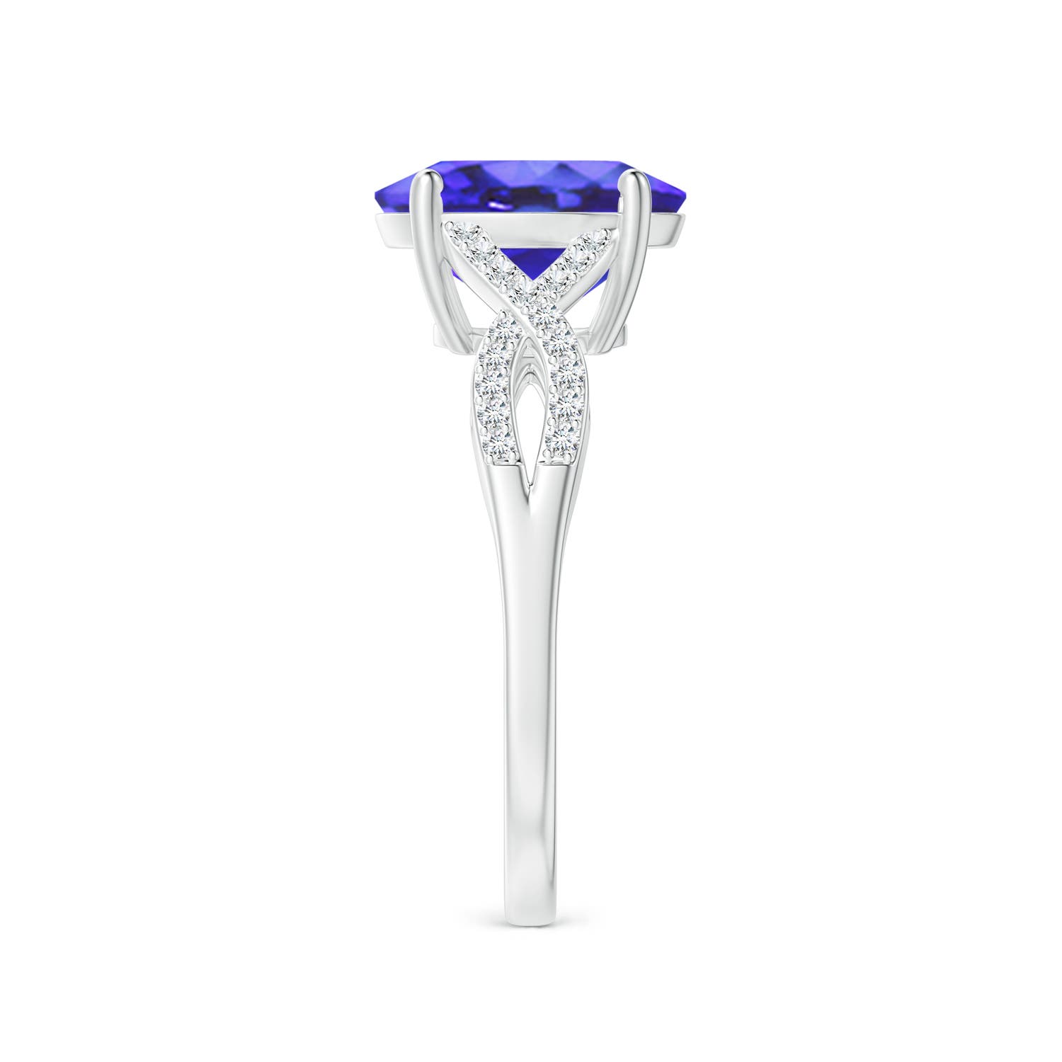 AA - Tanzanite / 3.07 CT / 14 KT White Gold