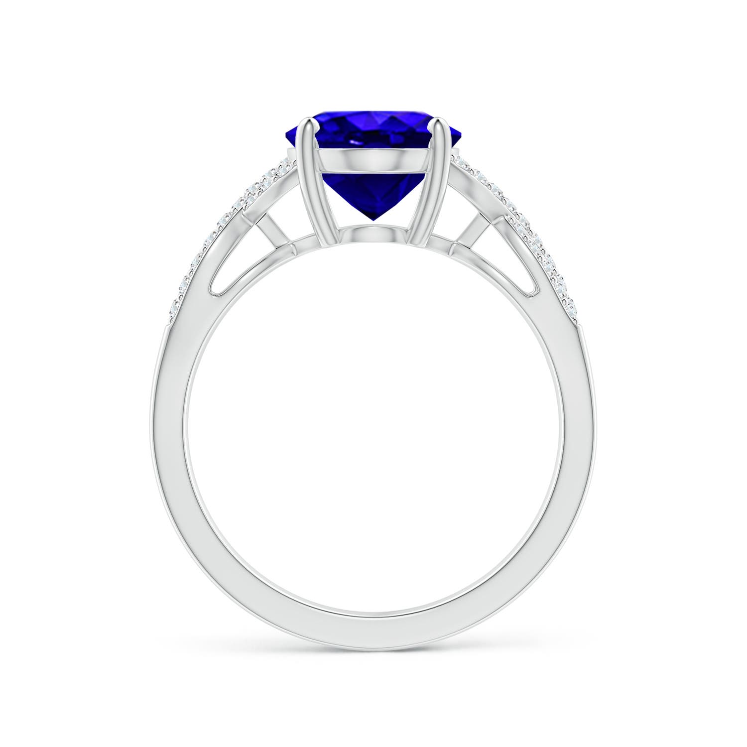 AAAA - Tanzanite / 3.07 CT / 14 KT White Gold