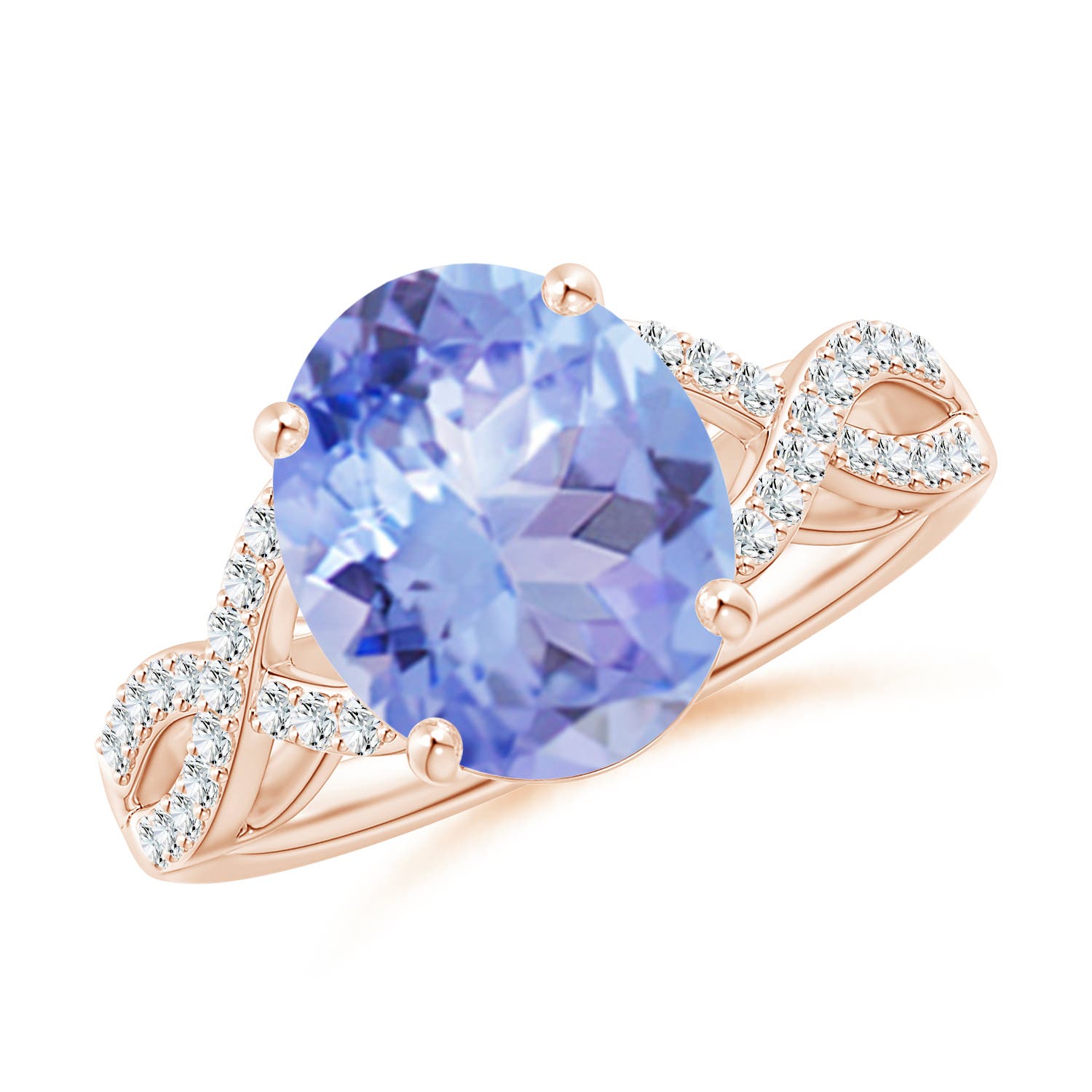 A - Tanzanite / 3.7 CT / 14 KT Rose Gold