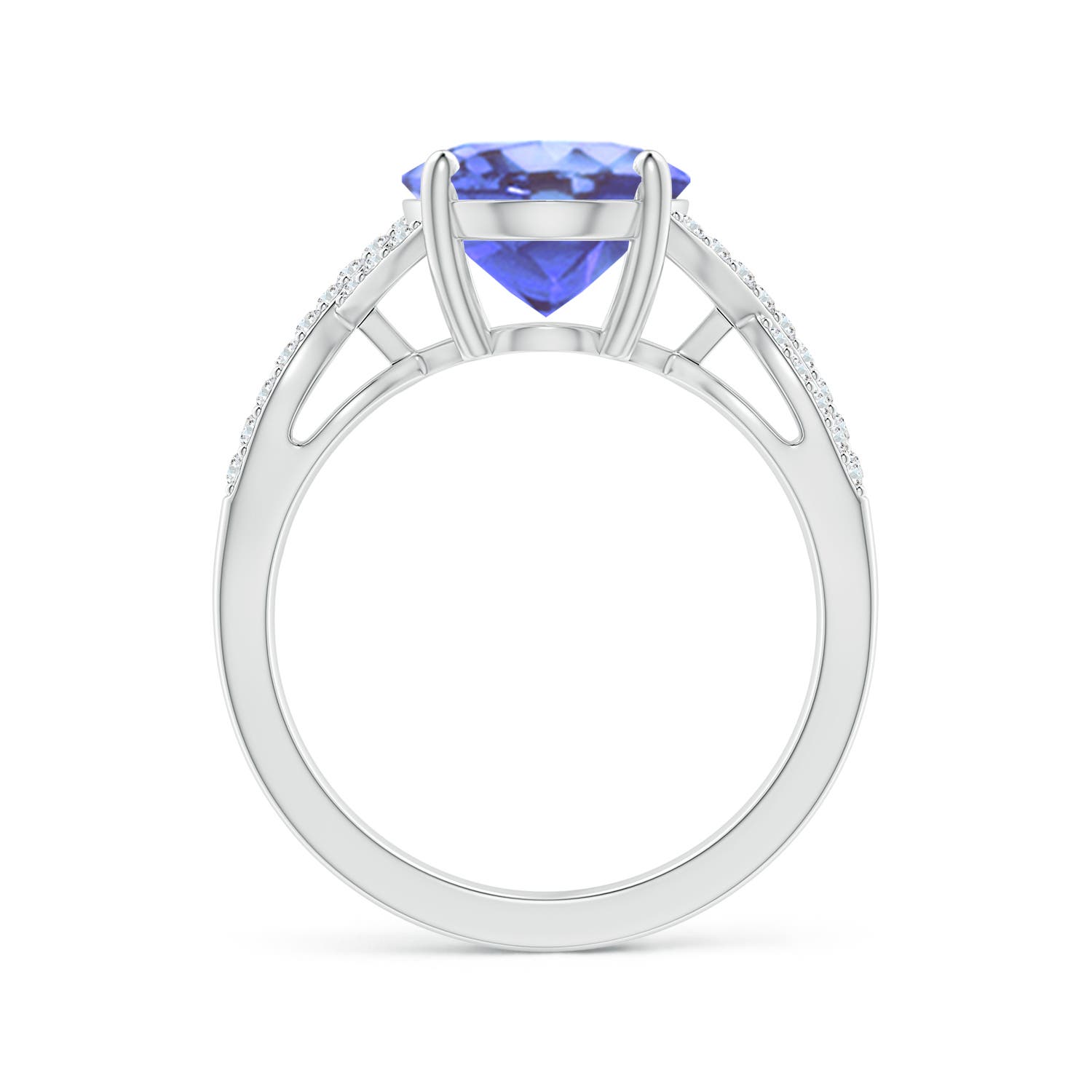 A - Tanzanite / 3.7 CT / 14 KT White Gold