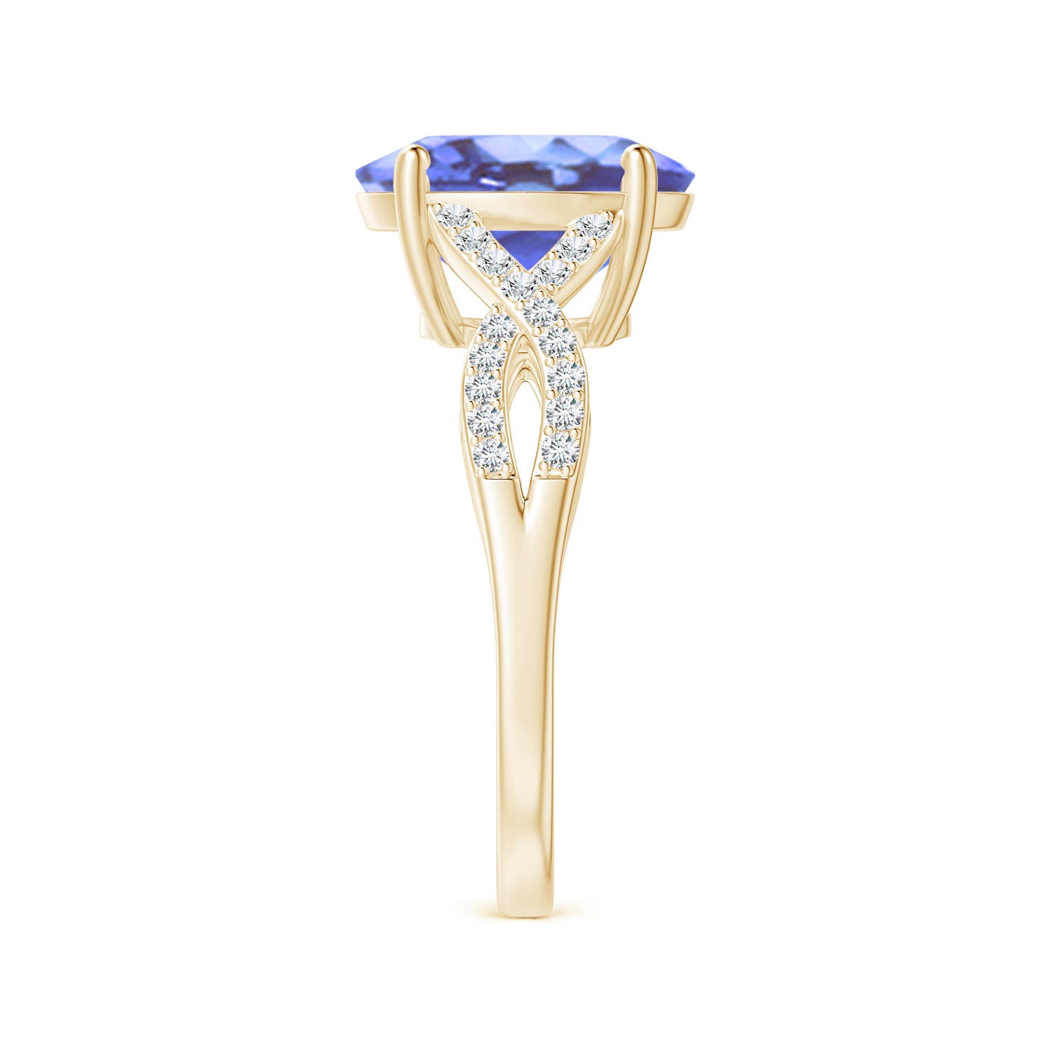 A - Tanzanite / 3.7 CT / 14 KT Yellow Gold