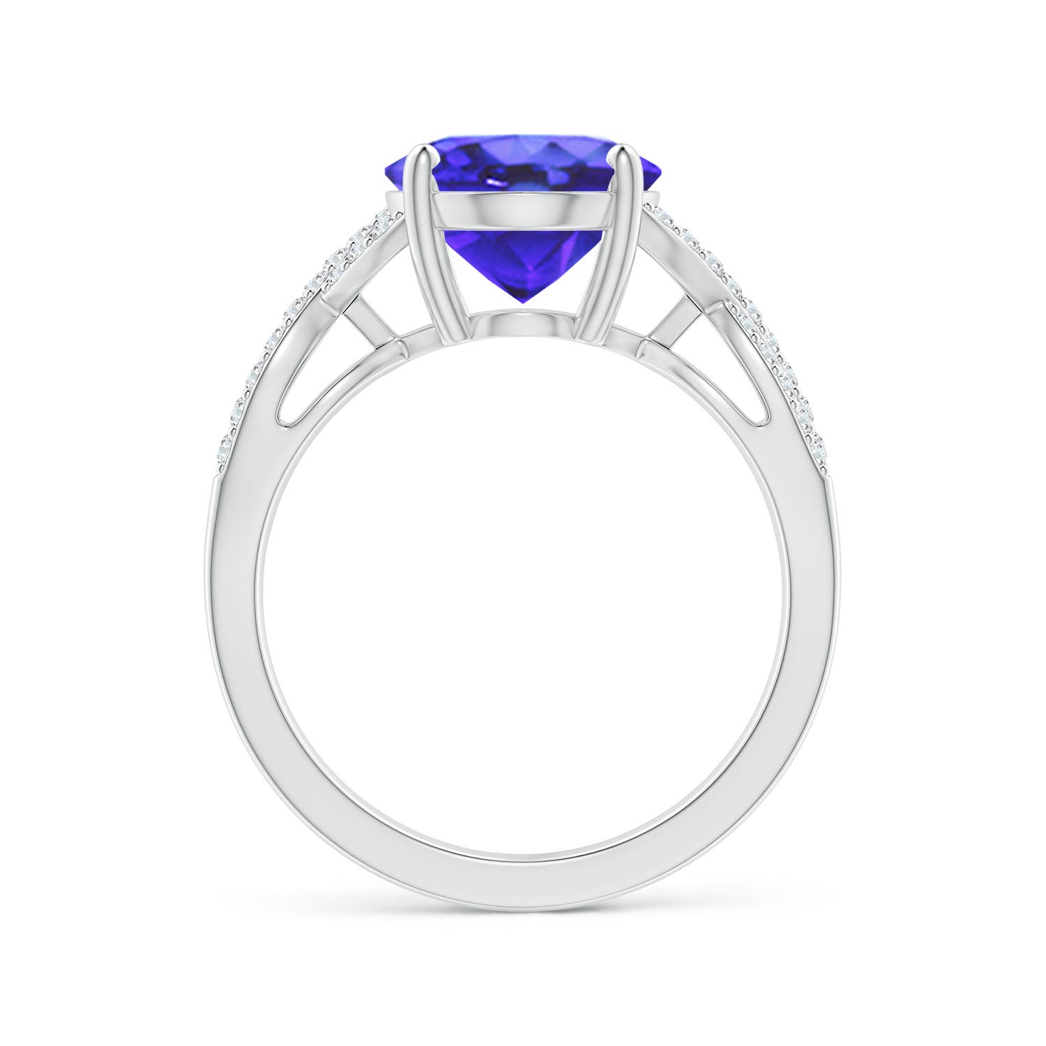 AA - Tanzanite / 3.7 CT / 14 KT White Gold