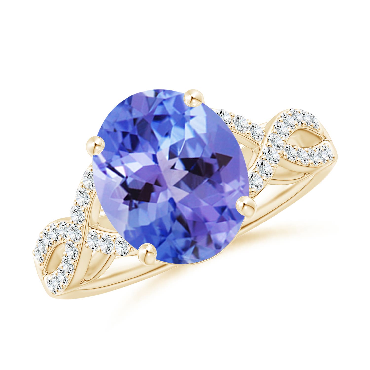 AA - Tanzanite / 3.7 CT / 14 KT Yellow Gold