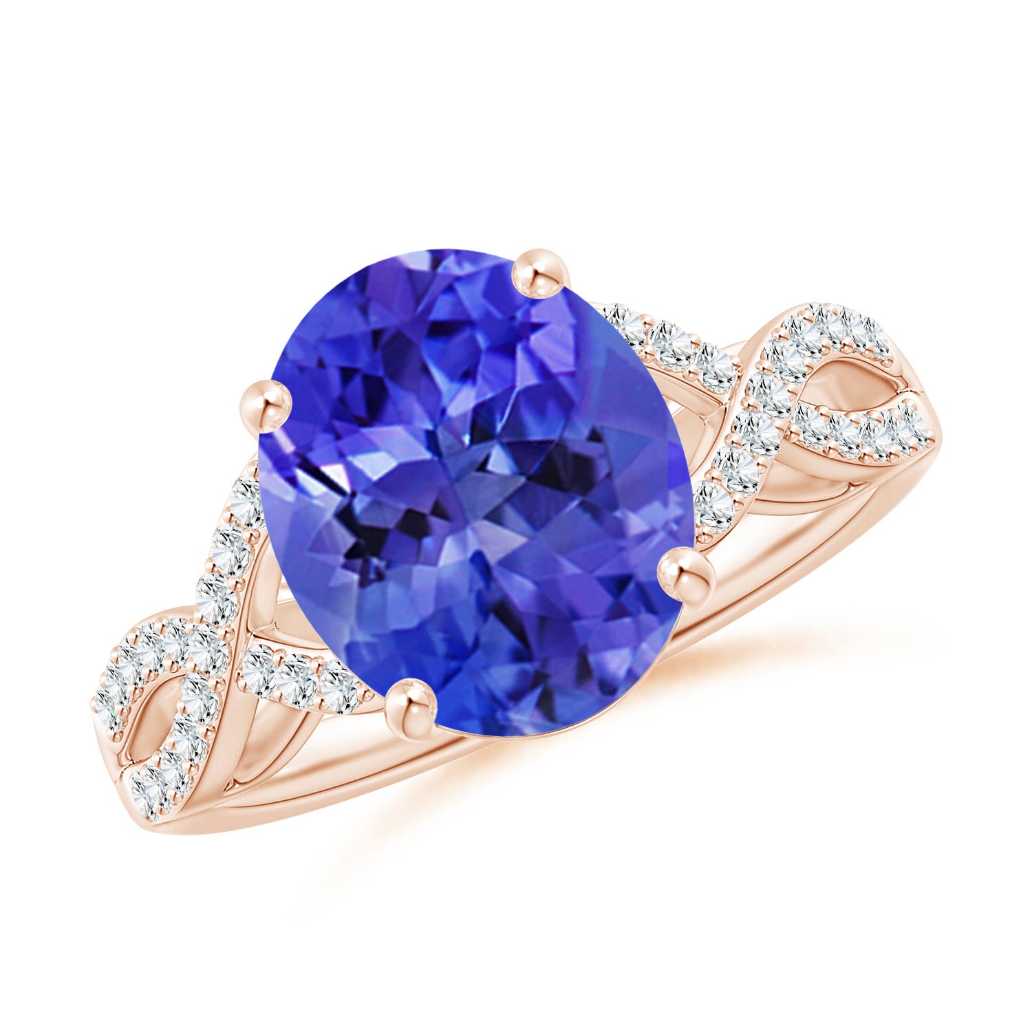 AAA - Tanzanite / 3.7 CT / 14 KT Rose Gold